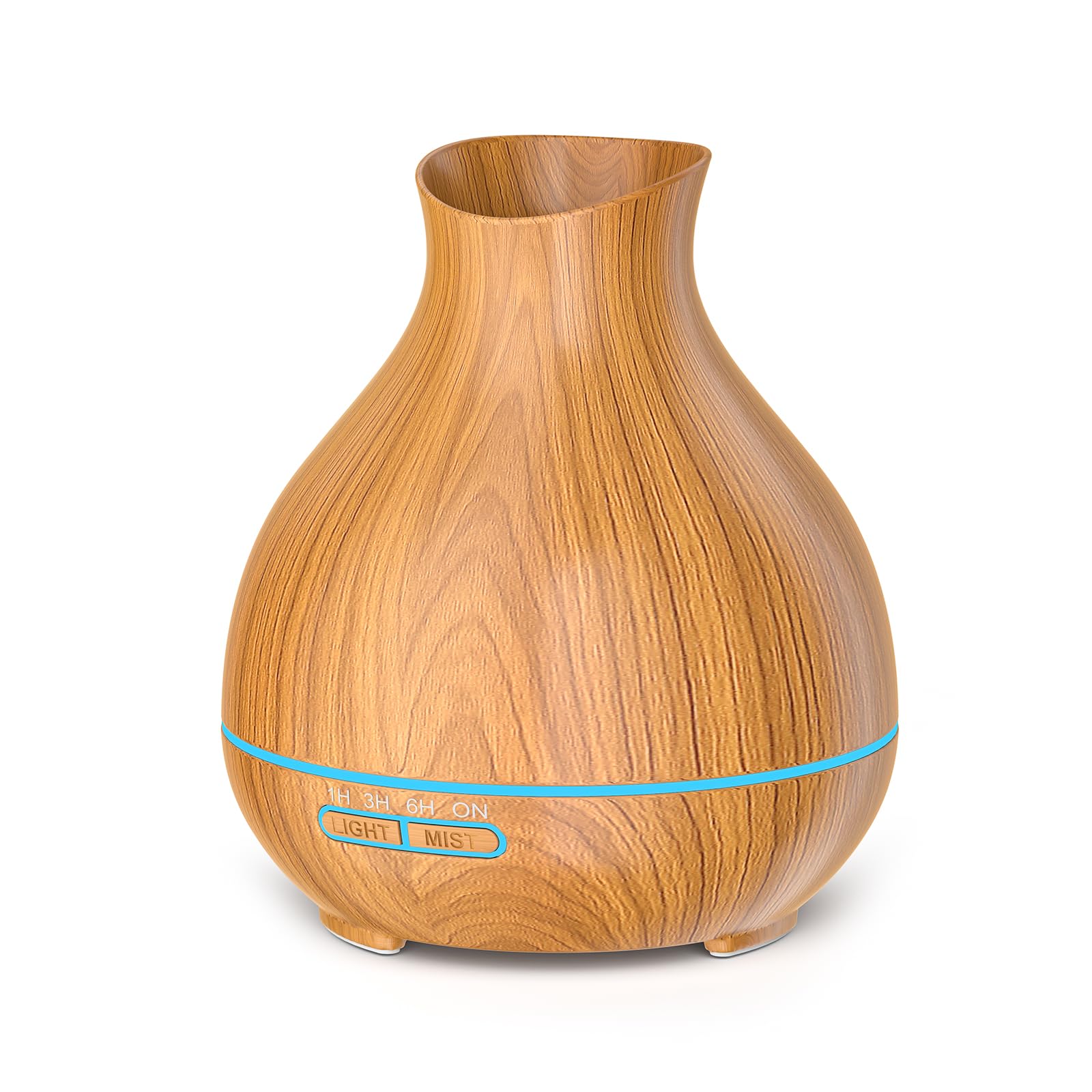 BZseed Aromatherapy Essential Oil Diffuser 550ml 12 Hours Wood Grain Aroma Diffuser with Timer Cool Mist Humidifier for Large Room, Home, Baby Bedroom, Waterless Auto Shut-off,7 Colors Lights Changing