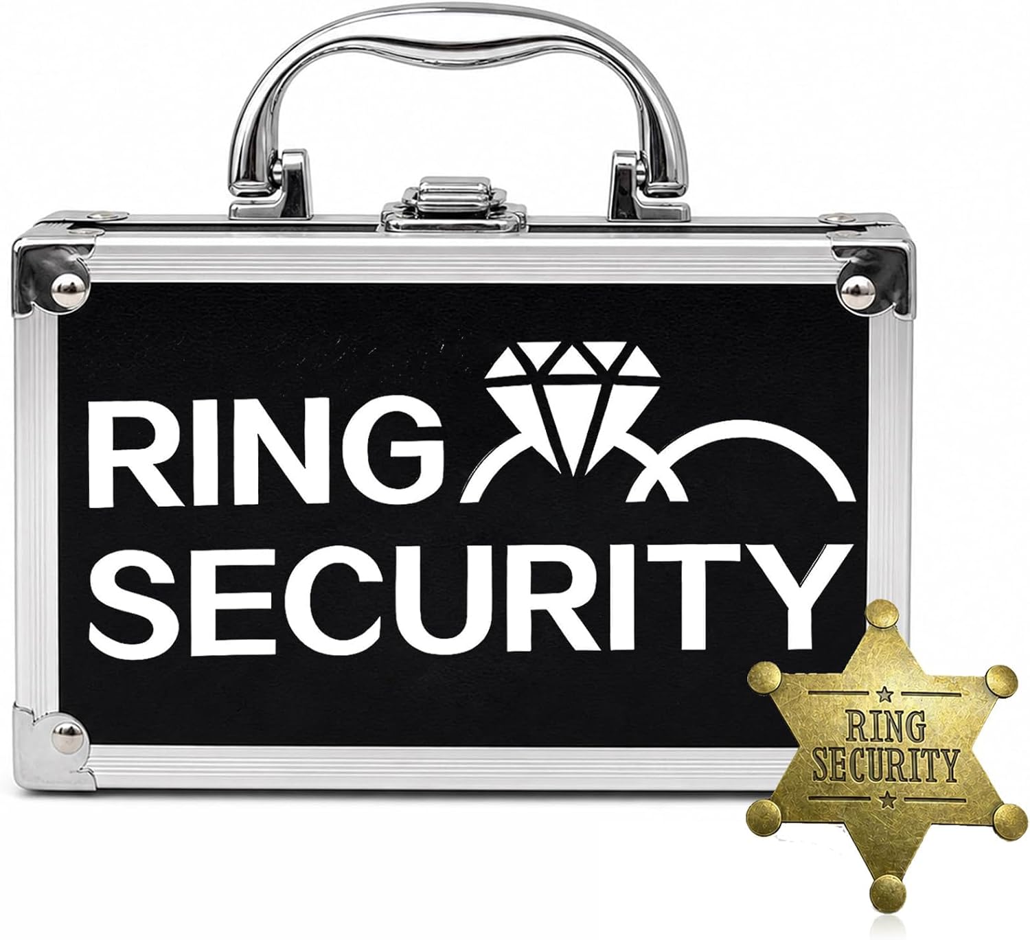 Ring Bearer Ring Security Briefcase Set with Sheriff Badge