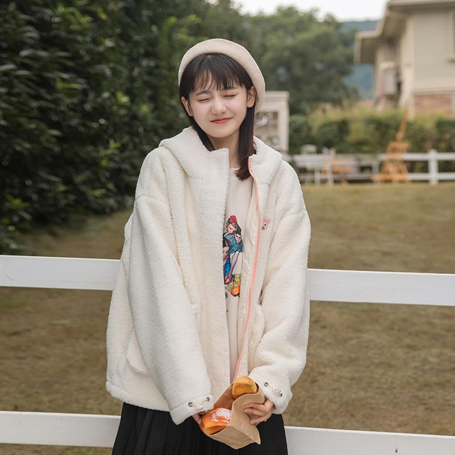 Monotory] レディース 秋冬 ファーコート ボアジャケット ショート丈 フード付き 立ち襟 大きいサイズ ボアパーカー 薄  楽天市場】ボアコート レディース 秋冬 ボアジャケット ショート丈 長袖 襟付き 立ち襟 コート ジャケット ポケット付き 無地 体型カバー ショート  ... [Monotory] レディース 秋 冬 ボア フリースジャケット ショート フード付き ジップアップ ポケット ゆったり フリーサ