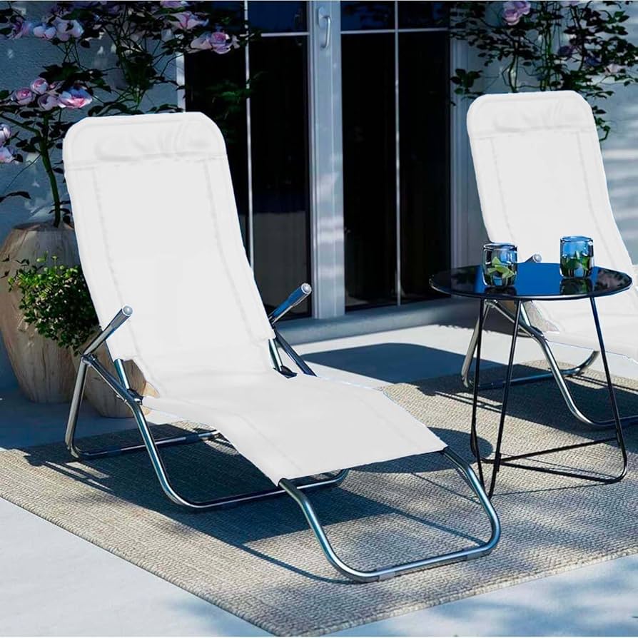 Sedia Sdraio Per Spiaggia E Giardino Pieghevole Multiposizione