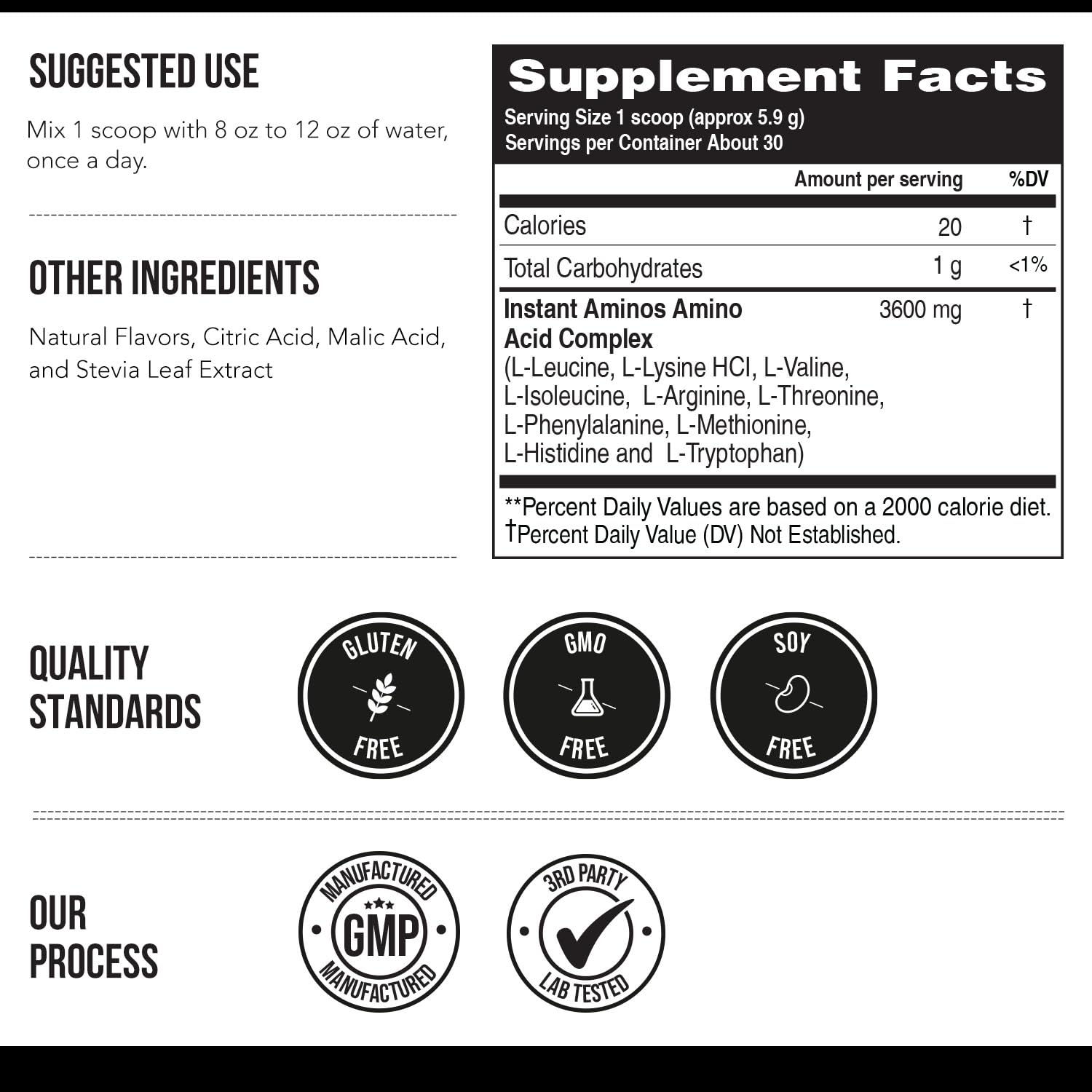 Instant Aminos - EAA+BCAA - 10 Essential Amino Acids Supplement - Rapid Absorption, Zero Digestion - Supports Lean Muscle, Recovery & Aging - 321% DIAAS Protein Score - Wild Berry (30 Servings) — Amazon image 9