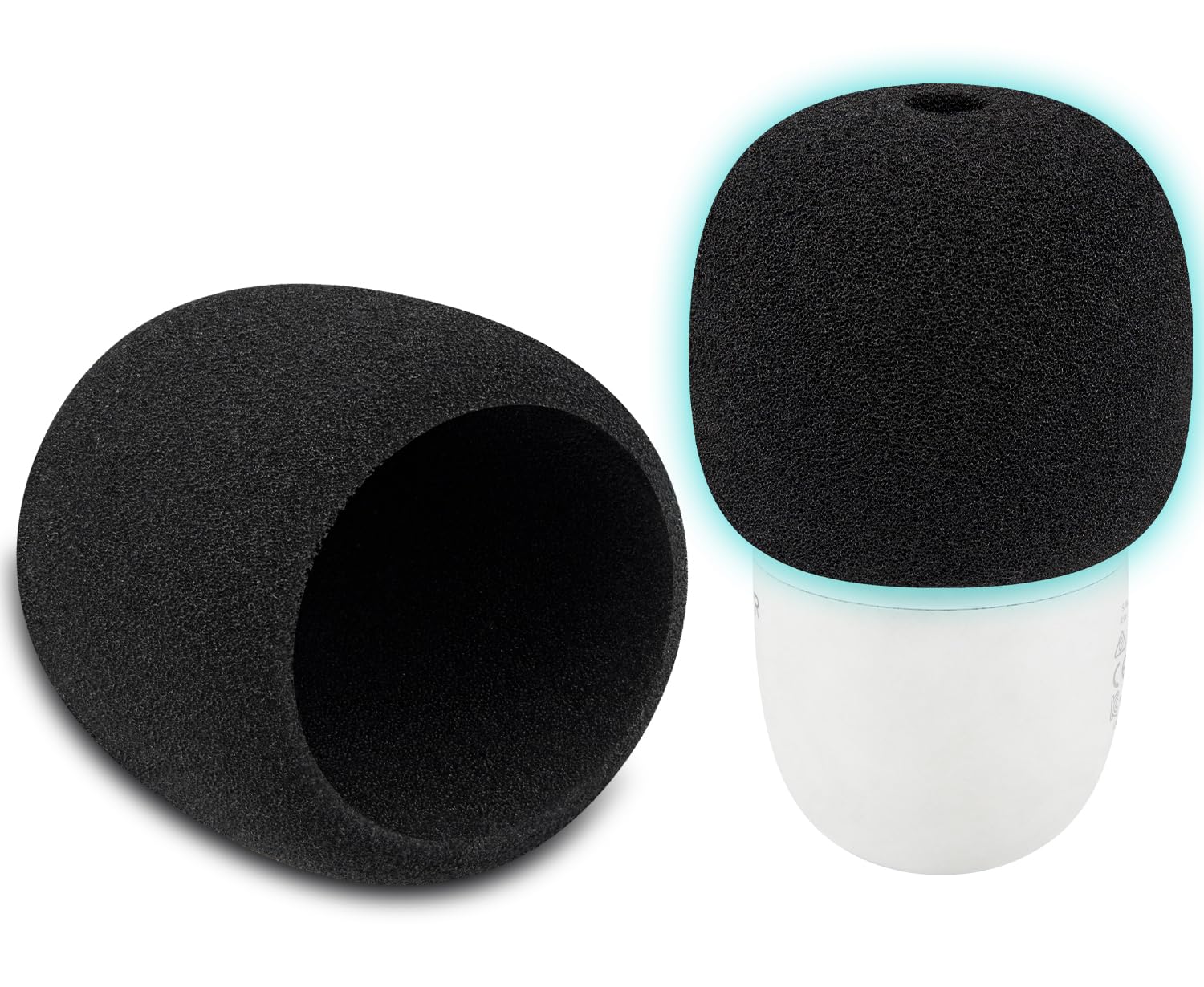 SOULWIT 2Pcs Microphones Pop Filter for Razer Seiren V3 Mini USB, Protective Mic Cover Windscreen Foam - Black