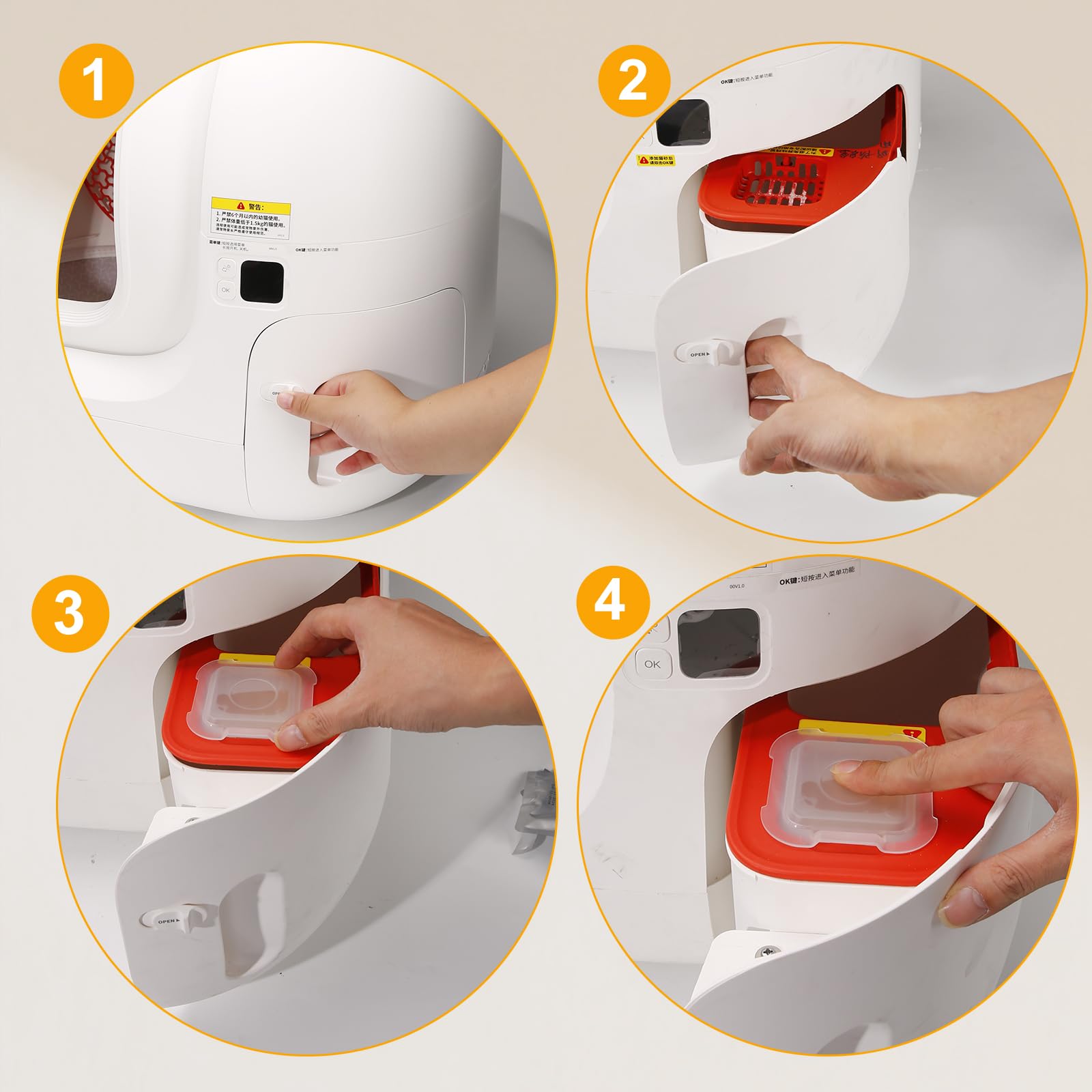 6 unidades N50 Eliminador de Olores 2.0 para Bandeja Sanitaria Autolimpiante Pura Max/Pura Max 2/Purobot Max Pro, Elimina los Olores Persistentes de las Mascotas