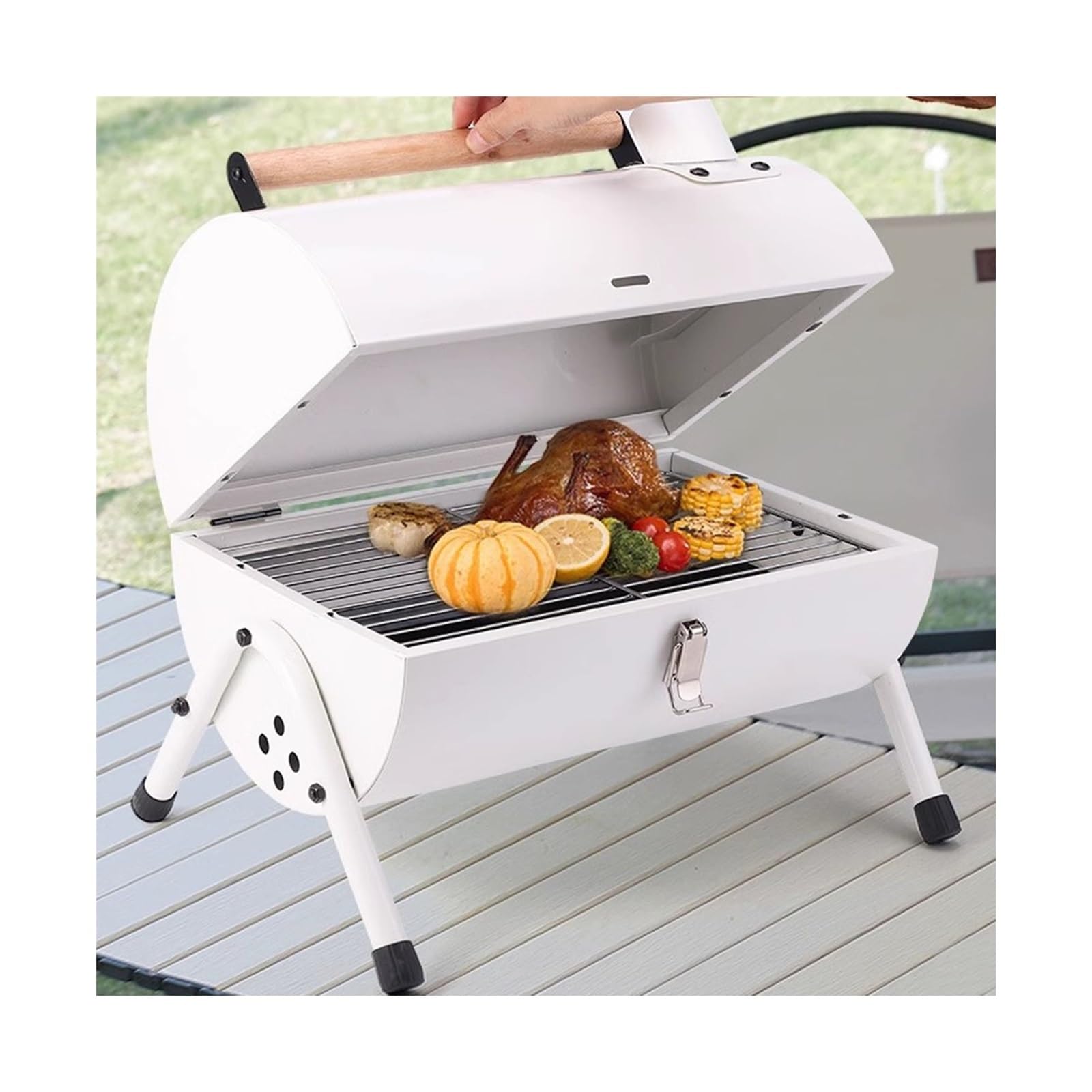 Grill węglowy Outdoor Camping Piec do grillowania Przenośny domowy piec Składany stojak na grill węglowy Pikniki kempingowe na świeżym powietrzu