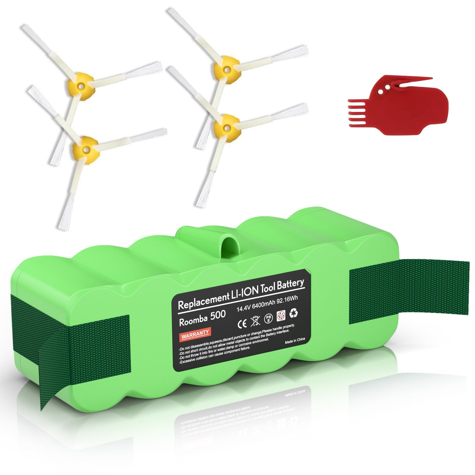 Upgraded 6400mAh 14.4V Replacement for Irobot Roomba Battery lithium R3 500 600 700 800 900 Series Robot Compatible with Roomba 510 4376392 620 770