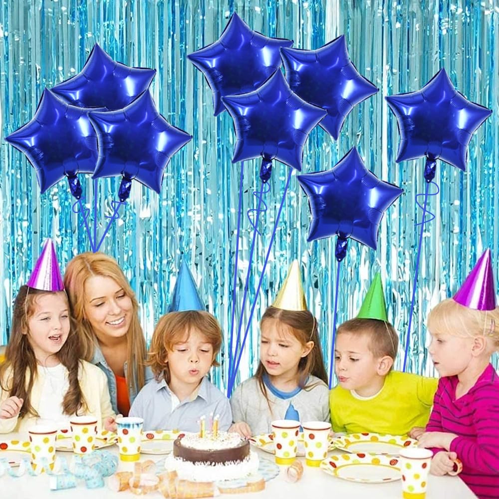 Stern-Folienballons 45,7 Cm – 30 Stück, Blau-silber, Helium-tauglich, Für Geburtstag, Hochzeit, Party
