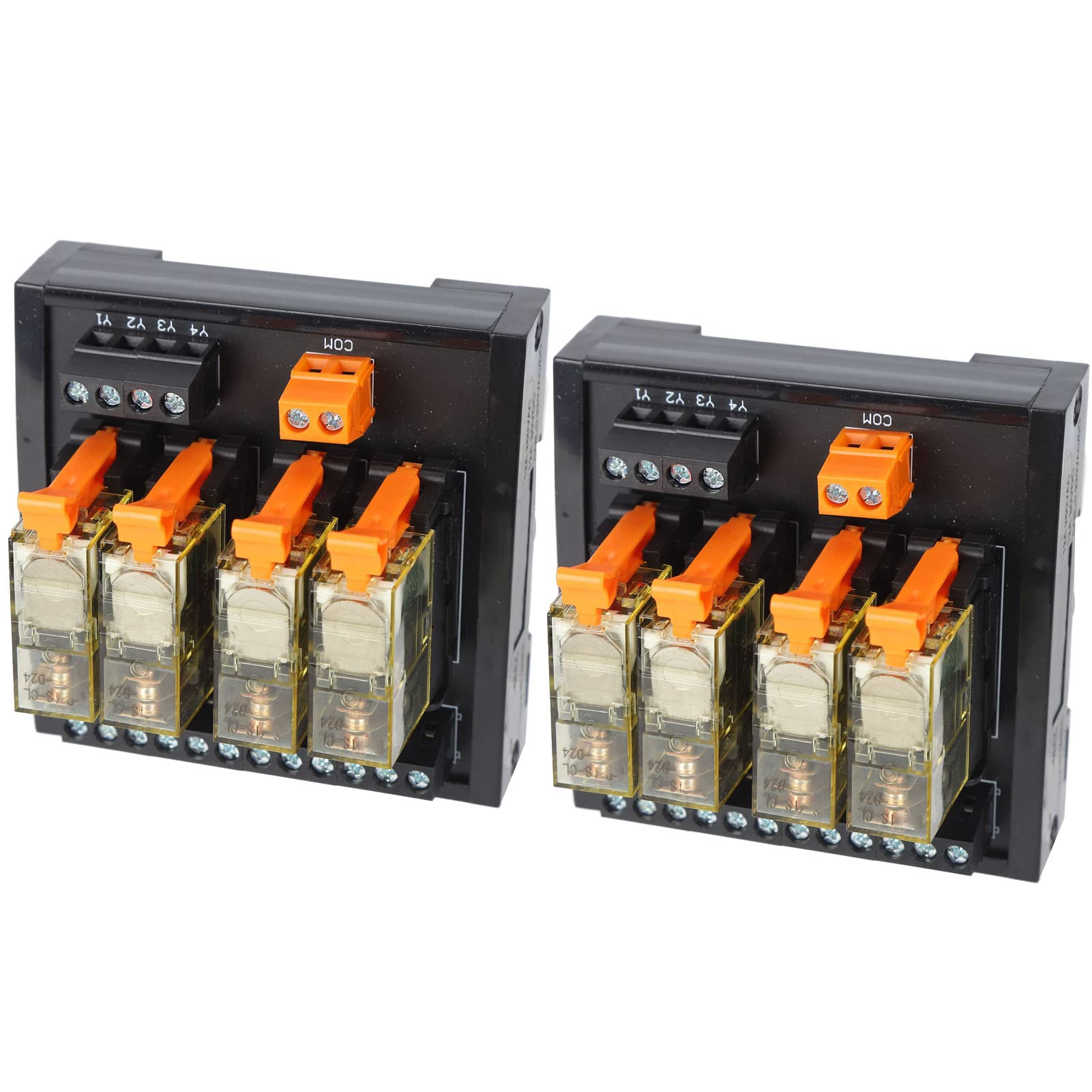 Jeanoko Tablero de Control del Módulo de relé de 4 Canales de Alta Sensibilidad para Equipos Industriales ABS 2 Piezas