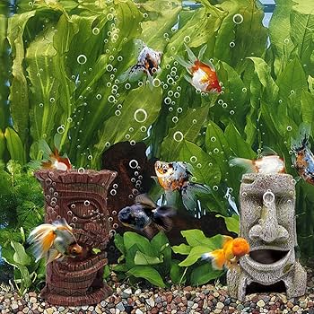 Amazon | HyzaPhix アクアリウム 水槽 魚 隠れ家 2個セット 彫像