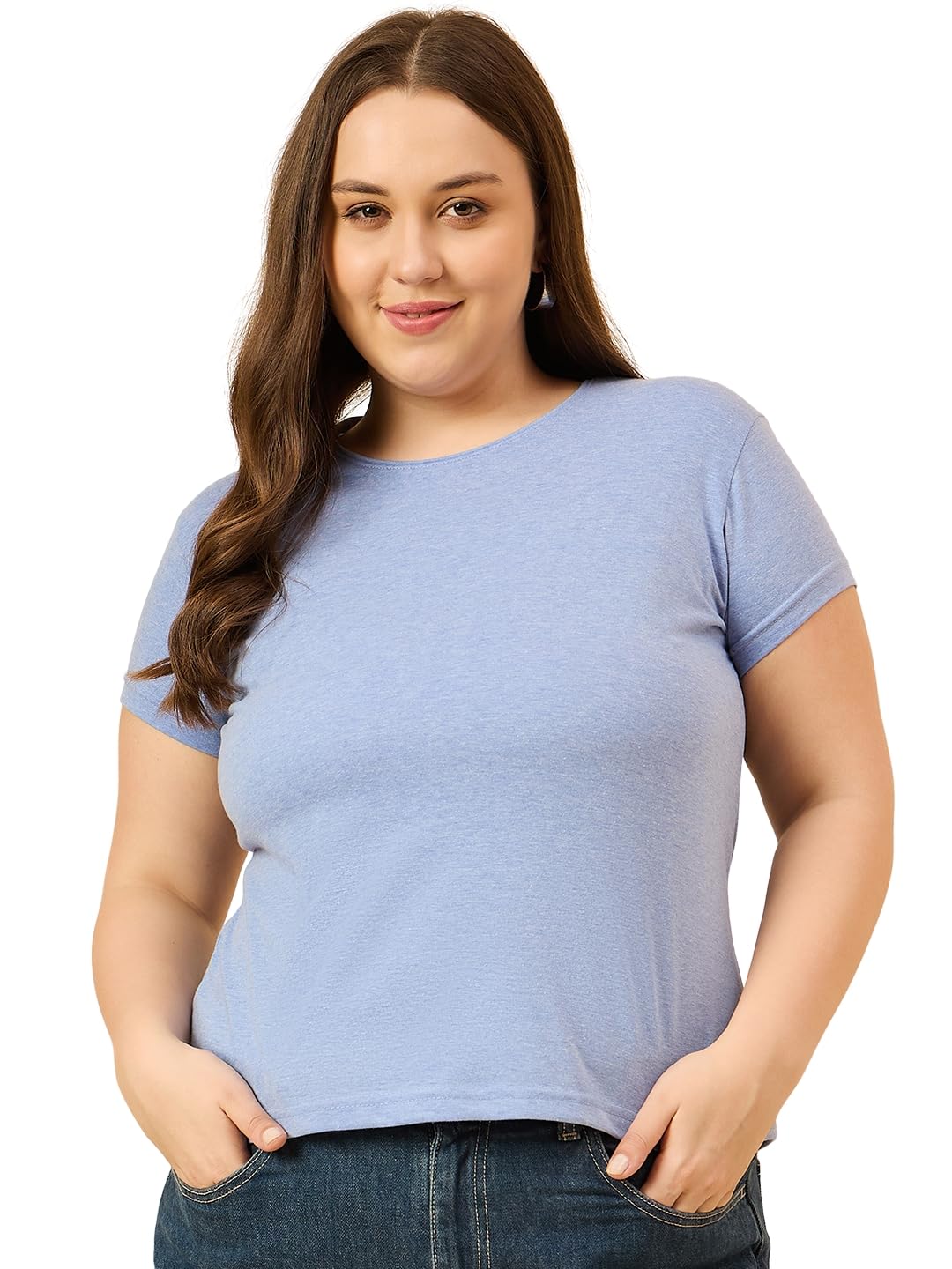 cupid Women Plus Size Comfortable Cotton Casual T-Shirt, Sleep, Night, Yoga, Daily Gym n Lounge Wear Short Tops for Ladies-picture-35