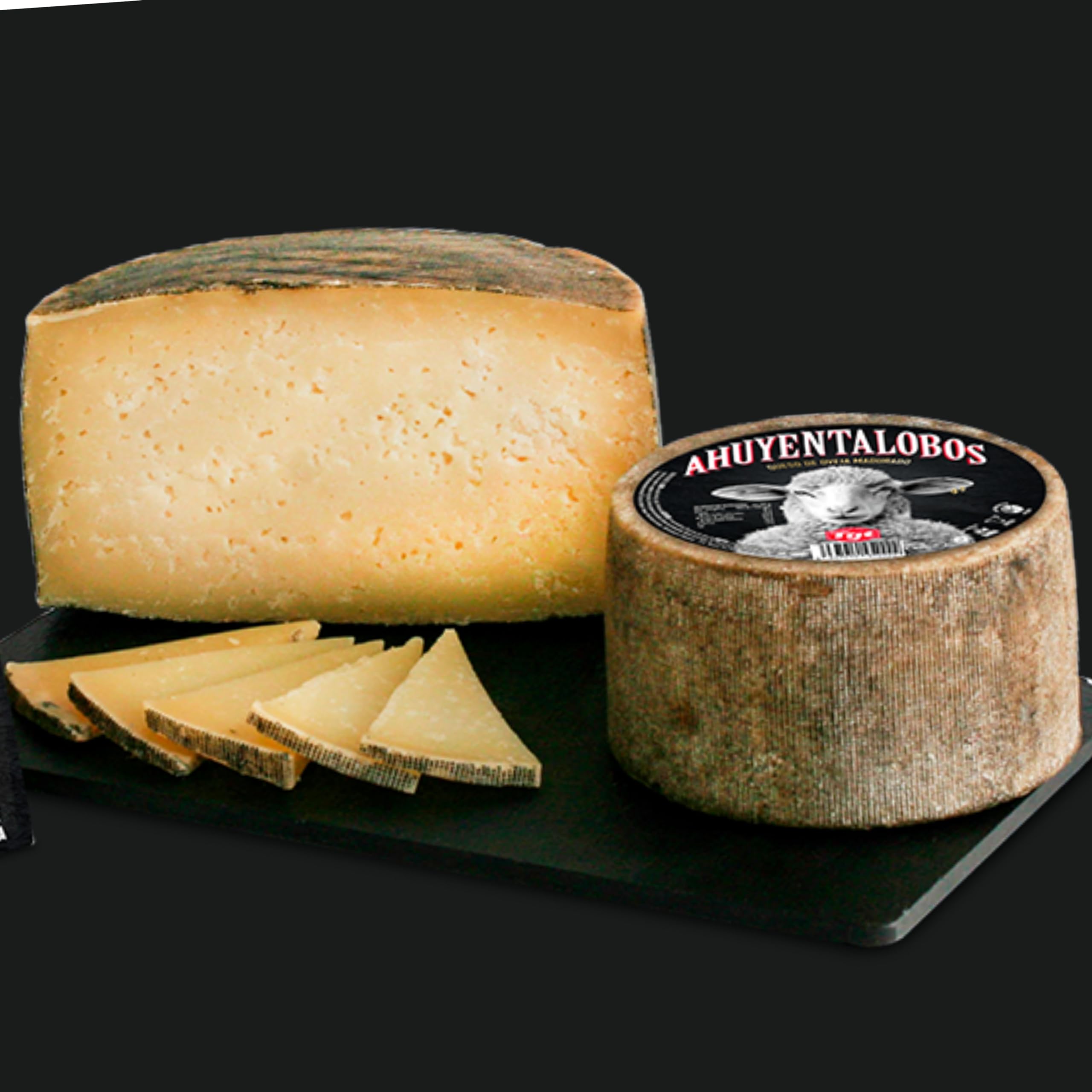 Queso de Oveja Curado Ahuyentalobos - Exquisito Queso Viejo de Oveja Madurado 8 Meses - Elaborado con Leche Cruda - Peso Aproximado 1 Kilo