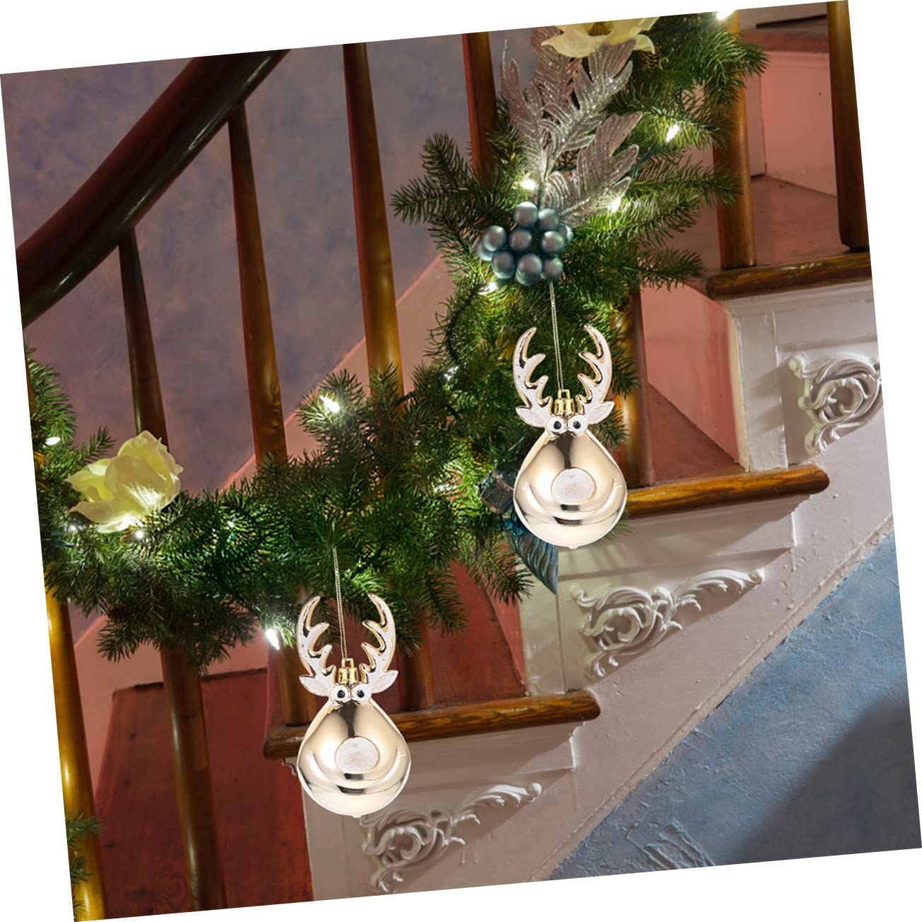 ABOOFAN 12stücke Cartoon Weihnachtsbaum Lustige Kugeln Für Festliche Deko Zufällige Designs Für Weihnachtsfeiern Und Festdekoration