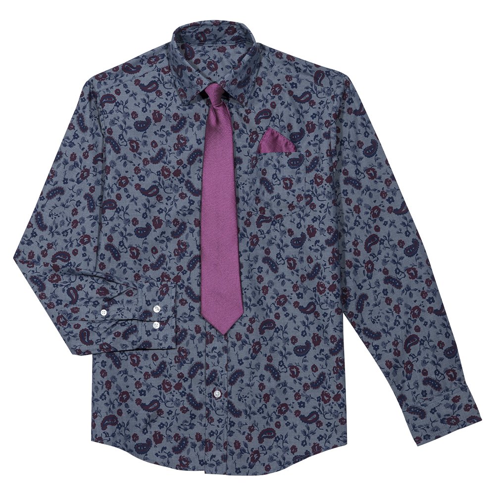 Steve Harvey Boys' Big Shirt and Tie 