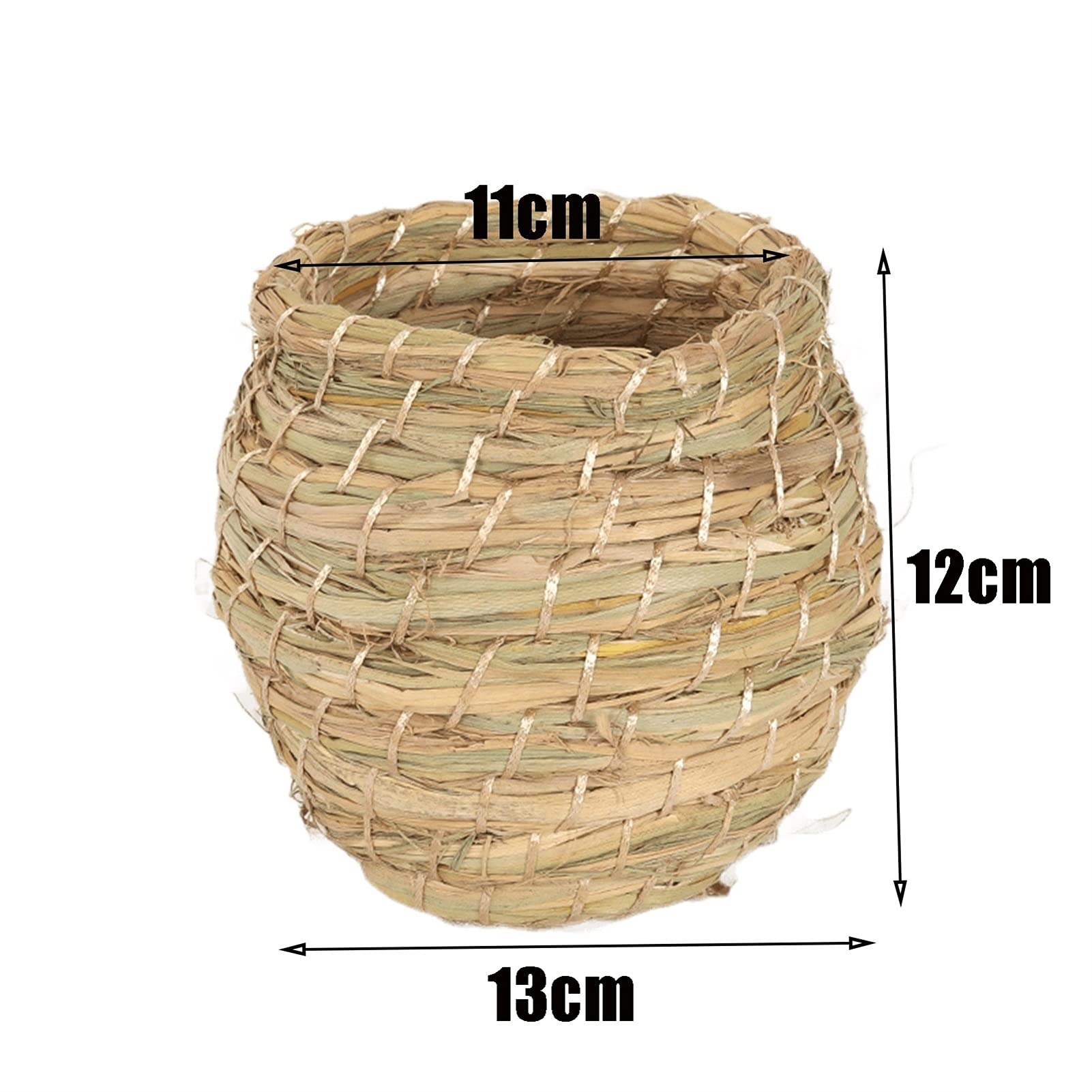 Nidi per Uccelli 2 Pezzi di Decorazioni per Giardino all'aperto per Birdhouse Paglia Tessuto a Mano per Il Nido d'uccello, Il Piccione e Il Pappagallo (Size : Large)