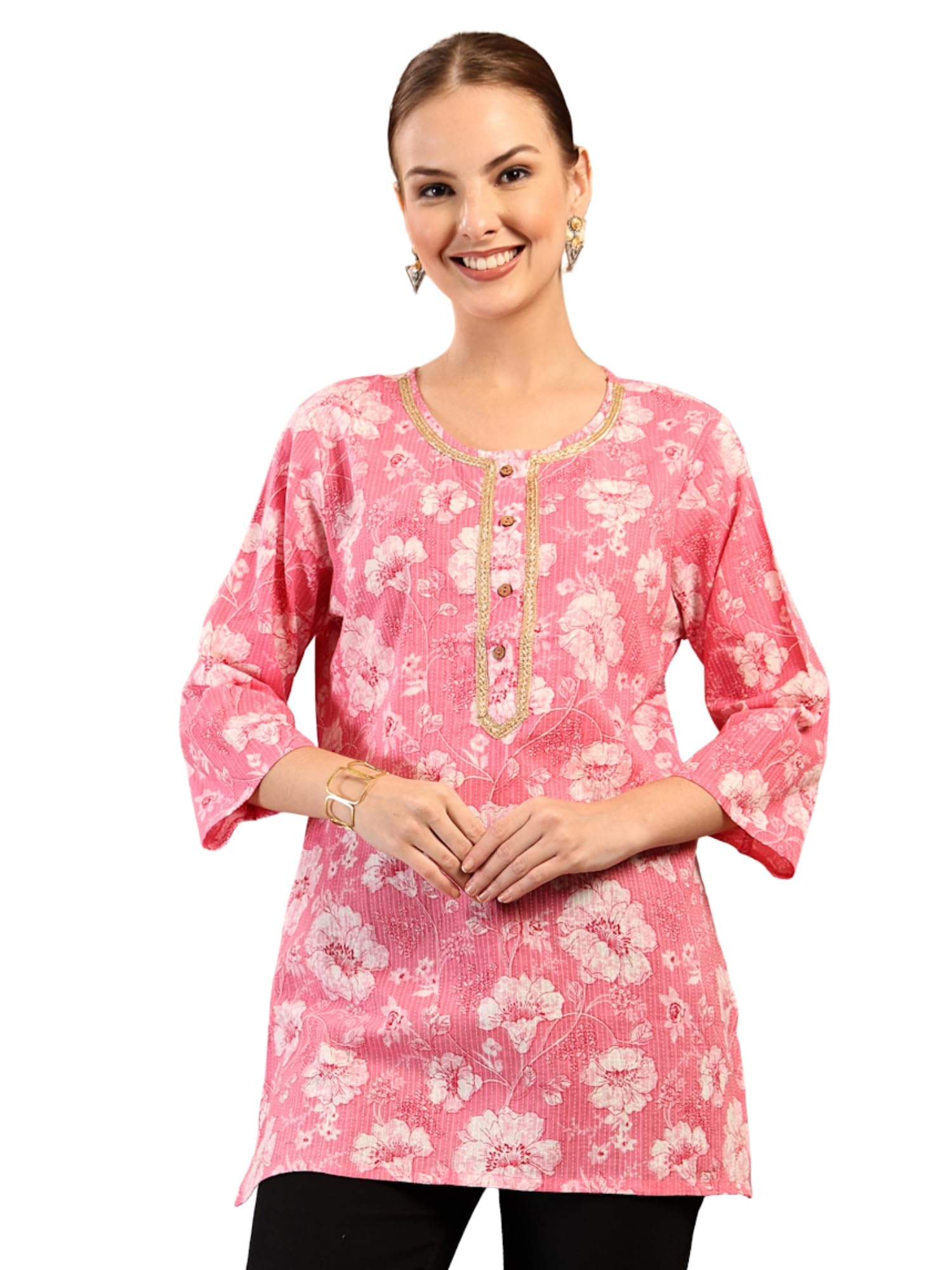Zipless Feeding Cotton Top with Embroidered Neck | 100% Cotton Maternity Feeding Top Without Zip Nursing Top for Women | Pregnancy & Postpartum Friendly-image-22
