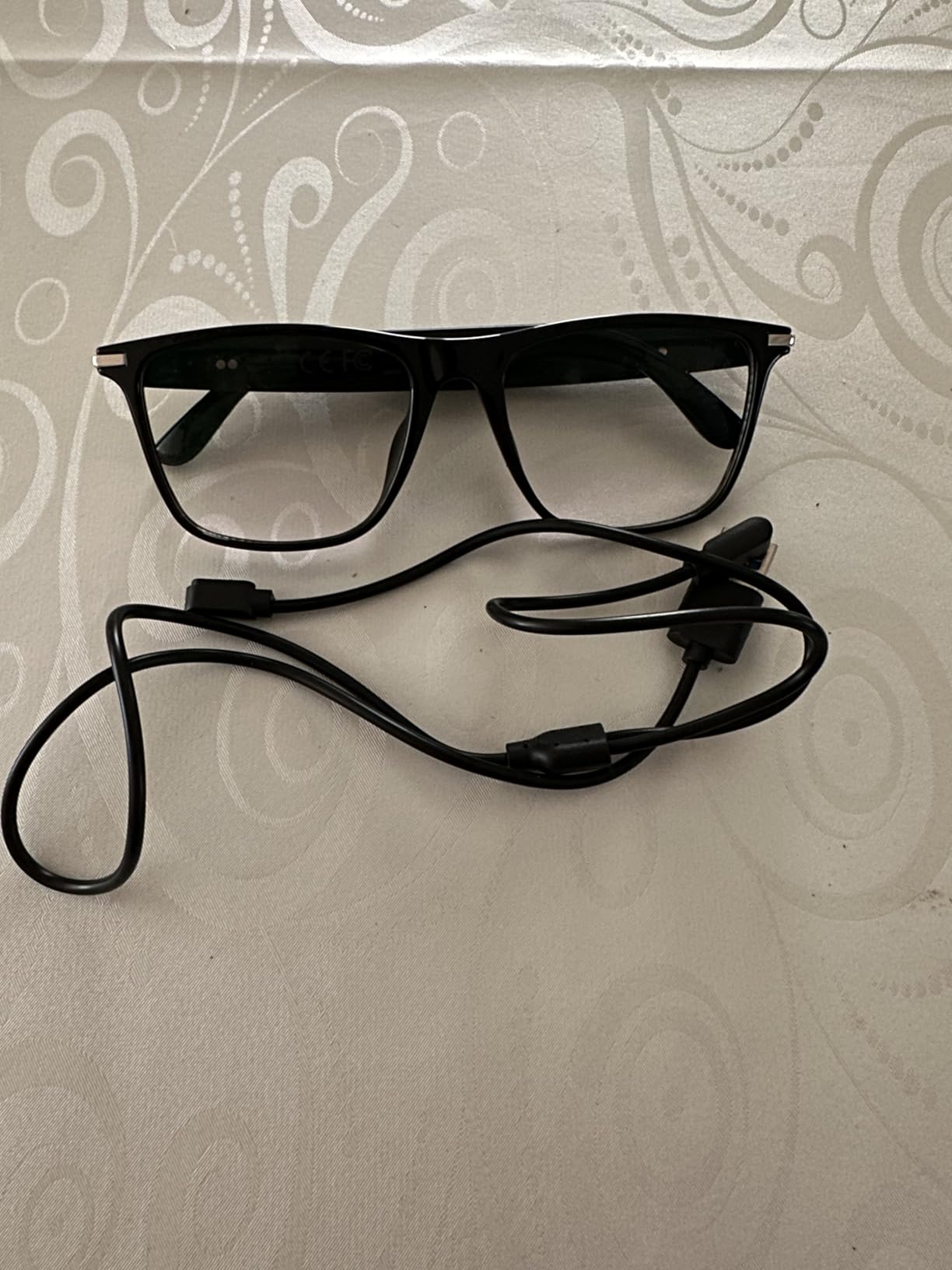Side perspective of Generic AI Smart Glasses showing temple components