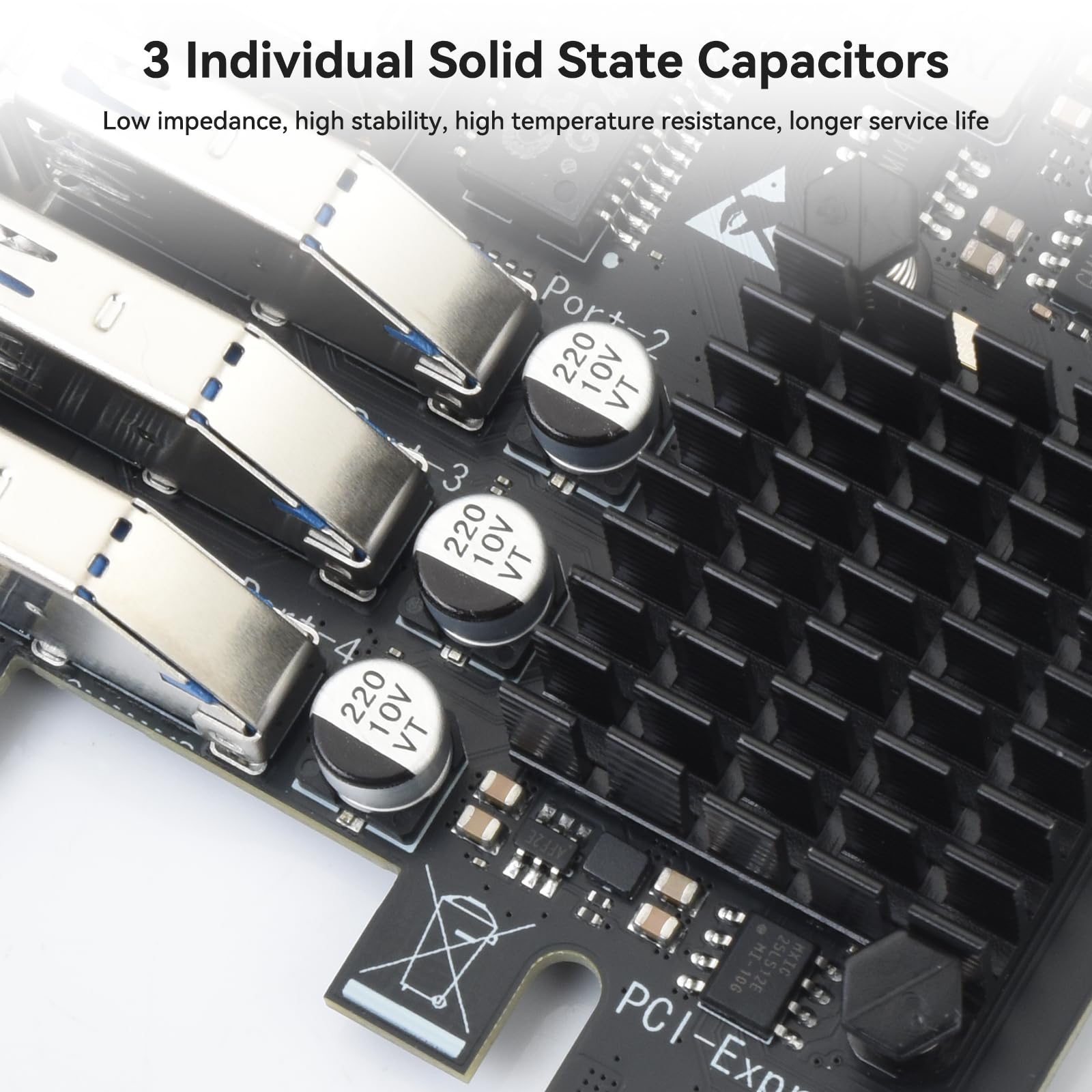 ELUTENG Carte d'extension PCIe vers USB 3.0 + Carte réseau Gigabit, 3 Ports USB Type-A + Adaptateur réseau 10/100/1000Mbps avec Puce RTL8153 pour Windows XP/Vista/Win 7/Win 8/Win 10