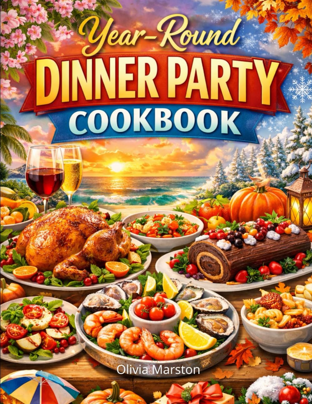 Year-Round Dinner Party Cookbook: Seasonal Menus, Easy Recipes, Hosting Tips & Ideas for Stylish and Unforgettable Home Gatherings