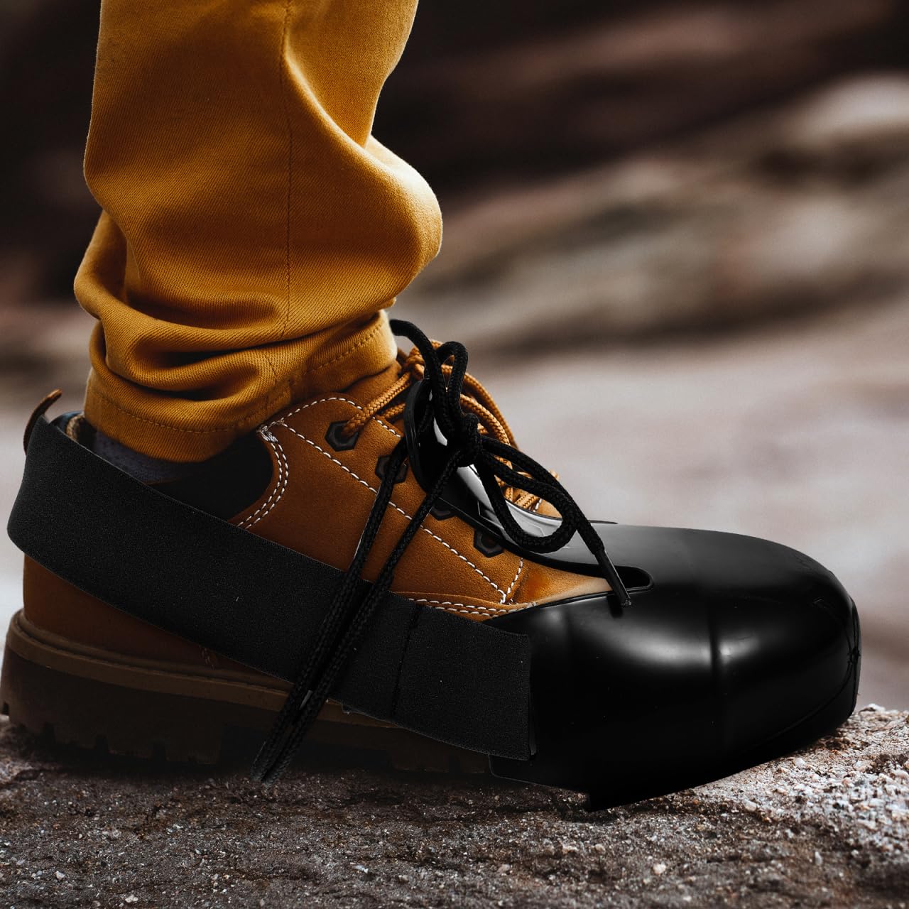Couvre-Orteils De Chaussures De Sécurité À Embout en Acier Antidérapant Protection pour Travailleurs sur Chantiers Et Usines 9.06X4.72X2.36In