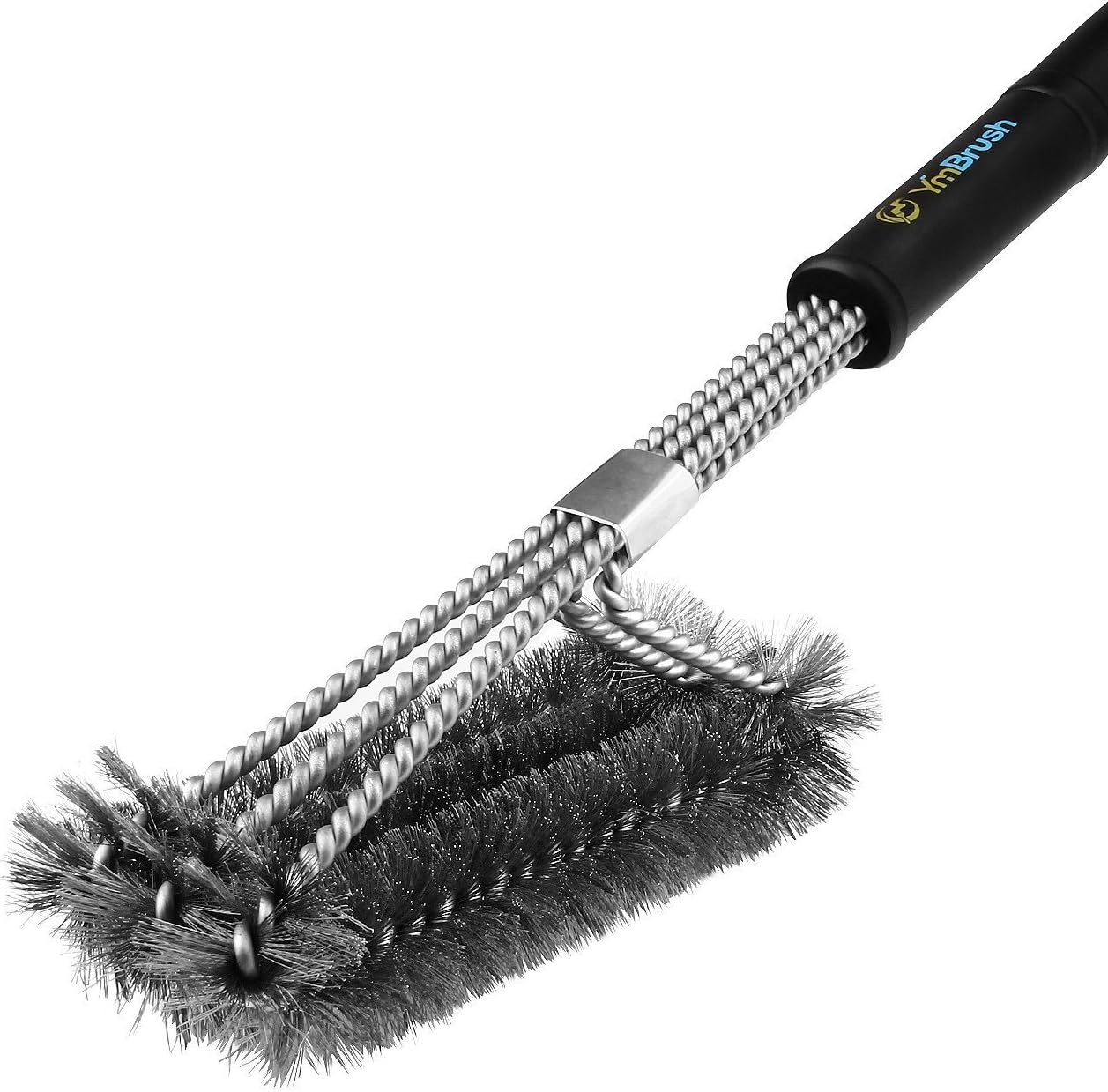 Charcoal Grill Brush 18" Best BBQ Grill Brush 3 in 1 With Splitting Guard, Durable