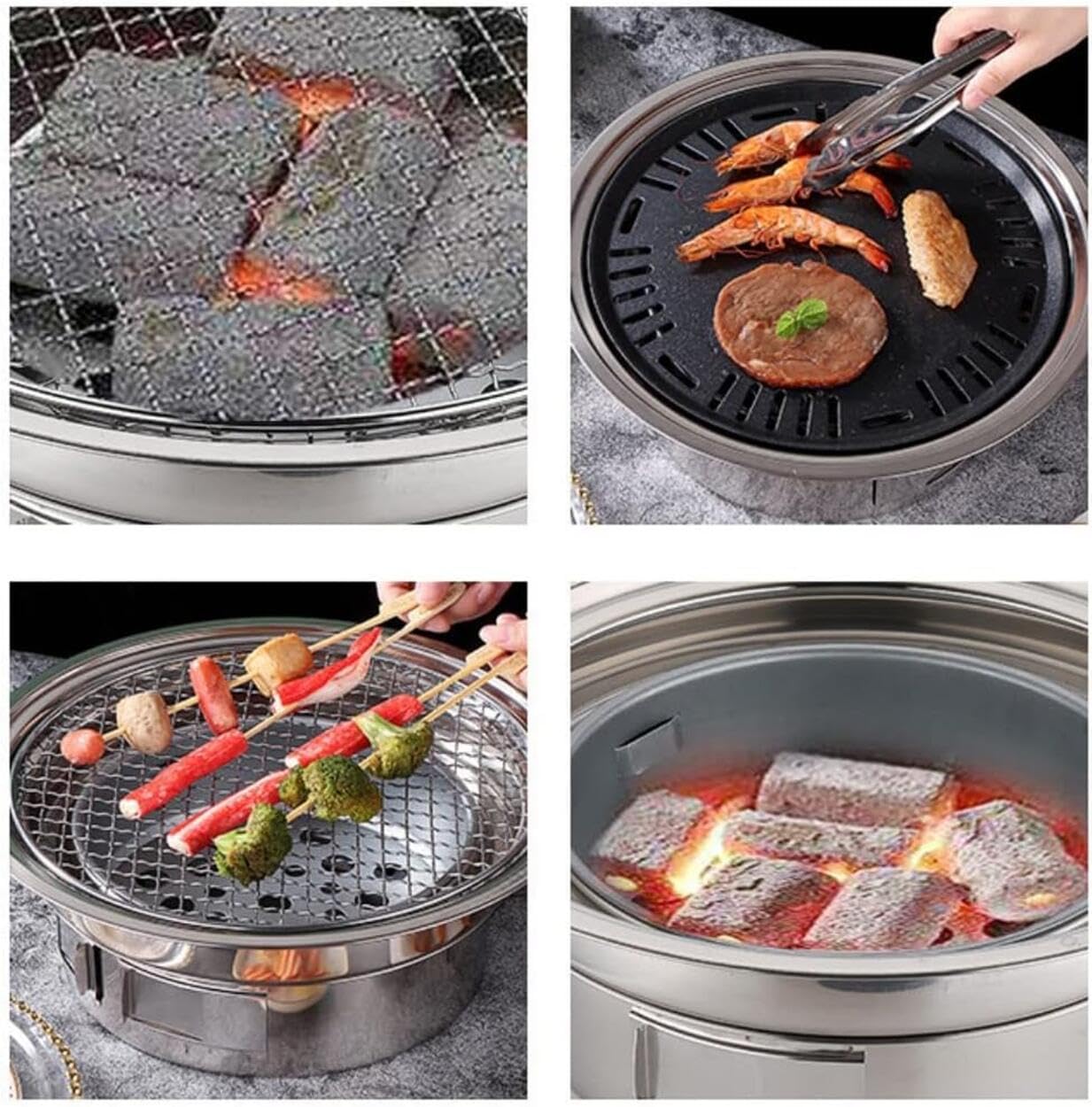Amazon | キュー炭火焼きコンロ バーベキューコンロ BBQ グリル