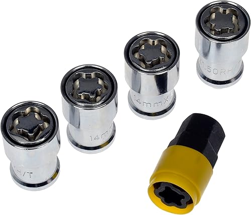 Dorman 712-680 M14-1.50 - Juego de cerraduras profundas para ruedas (4 cerraduras y 1 llave) compatible con modelos seleccionados