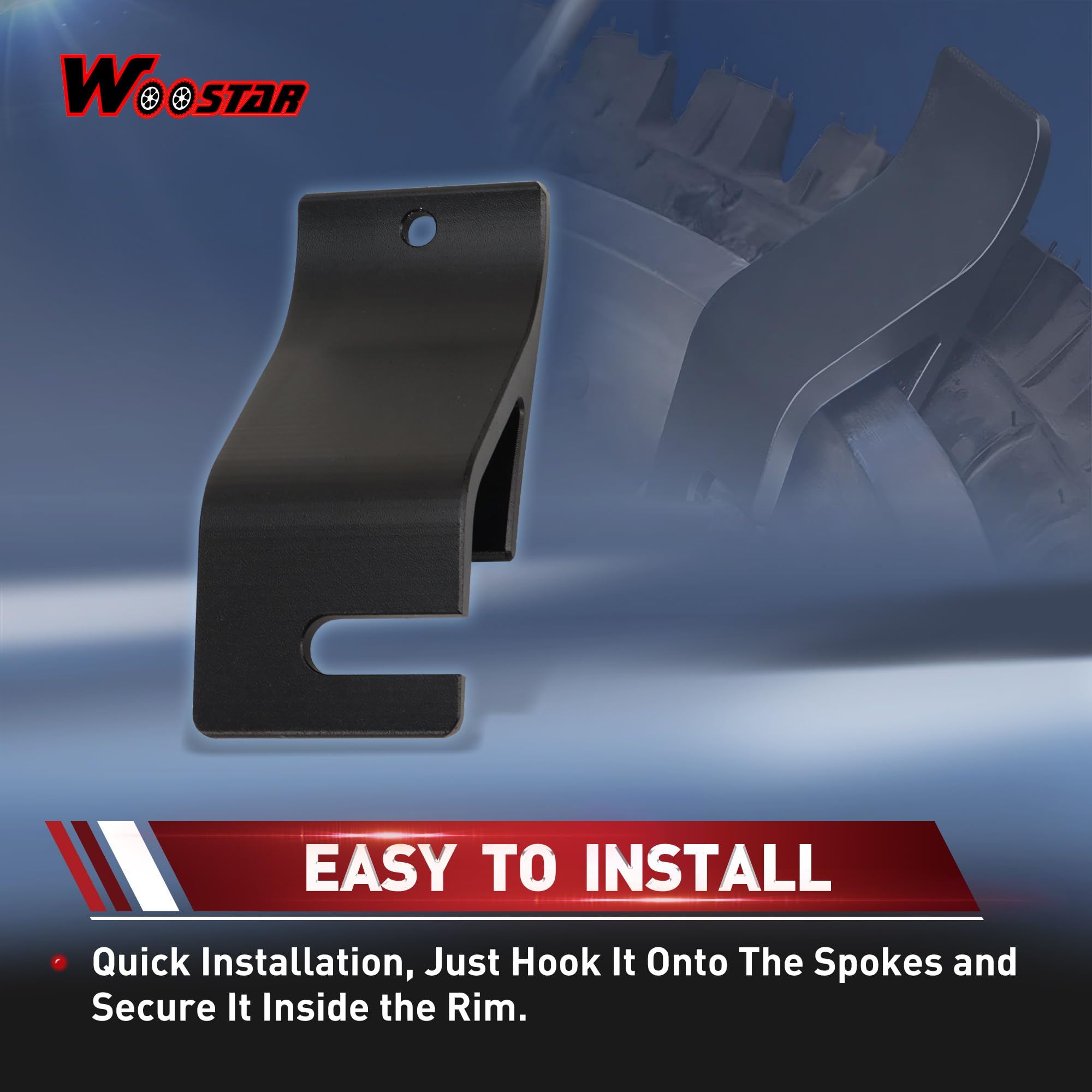 WOOSTAR Soporte de Talón de Neumático Ayudante de Cambiador de Neumáticos Universal para Motocicleta Dirt Pit Bike Off-Road Negro