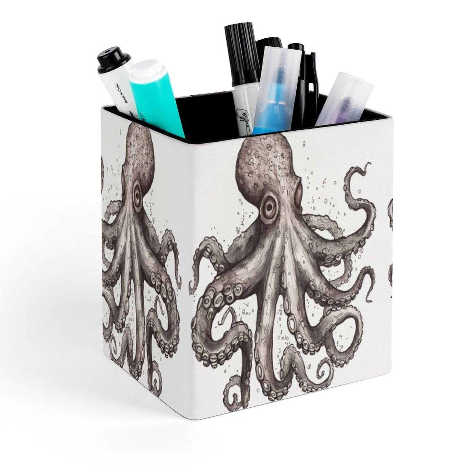 LZQPOEAS Octopus Pen Holder Modern Design Desktop Stationery Organizer Simple&Modern Minimalist Makeup Organizer Multi-Functional Pencil Holder for Office Home