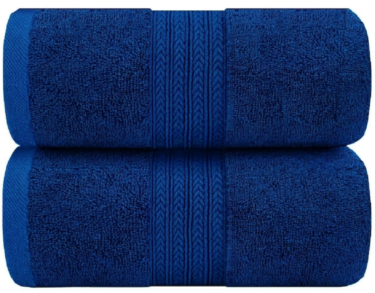 WovenWonder Luxury Bath Towels 800-GSM Super Soft 100% Egyptian Cotton Towel Set Hotel Quality & Highly Absorbent Towels 70x120cm (2, Blue)