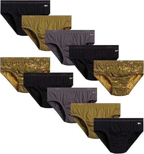 Miniatura 8 de Reebok Calzoncillos para hombre  Paquete de 10 calzoncillos clásicos suaves y elásticos de tiro bajo con bolsa de contorno  Ropa interior para