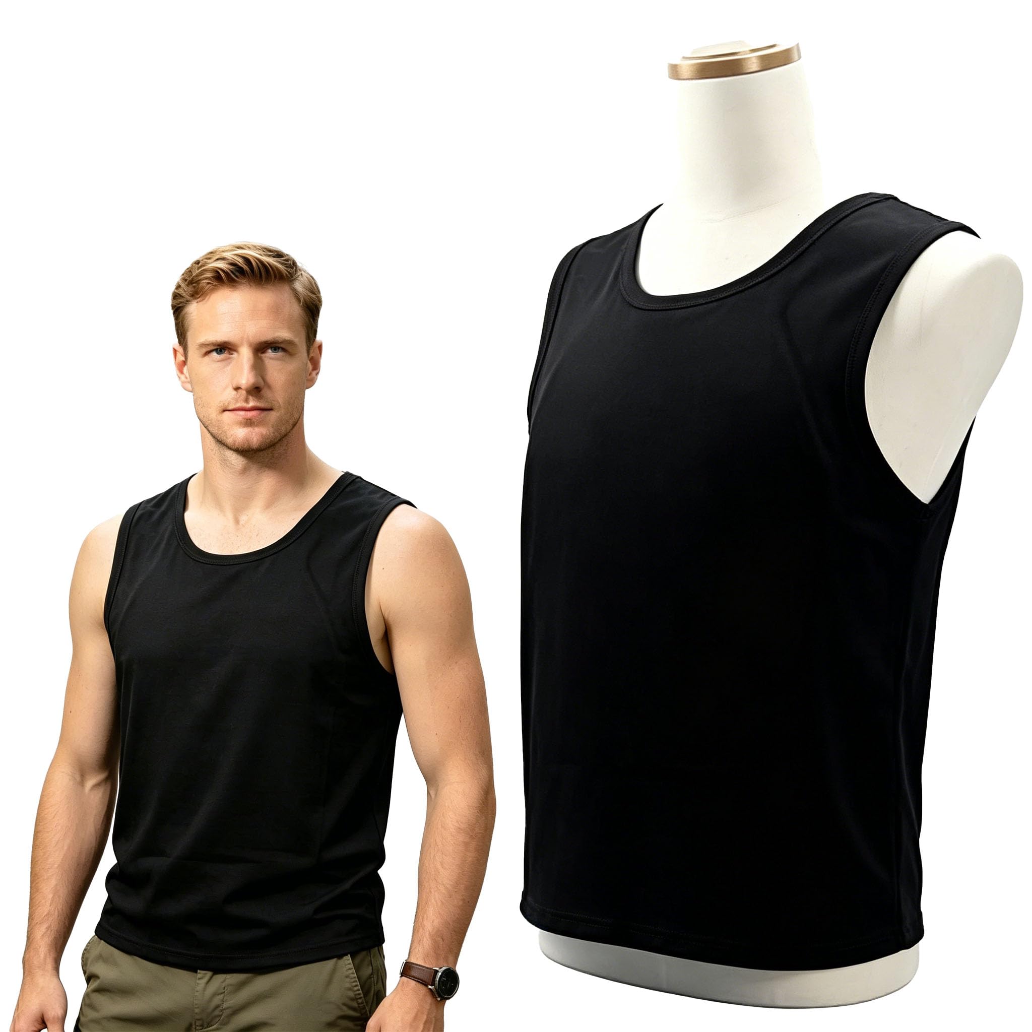 Kugelsichere Weste,Stufe Iiia, Schusssichere Weste Tragbar Super Bequeme, Stichfeste Westen, Leicht, Wasserdicht, Atmungsaktiv Weiches Ballistisches Unterziehshirt Mit Uhmw-Pe Schutz Vorne Hinten