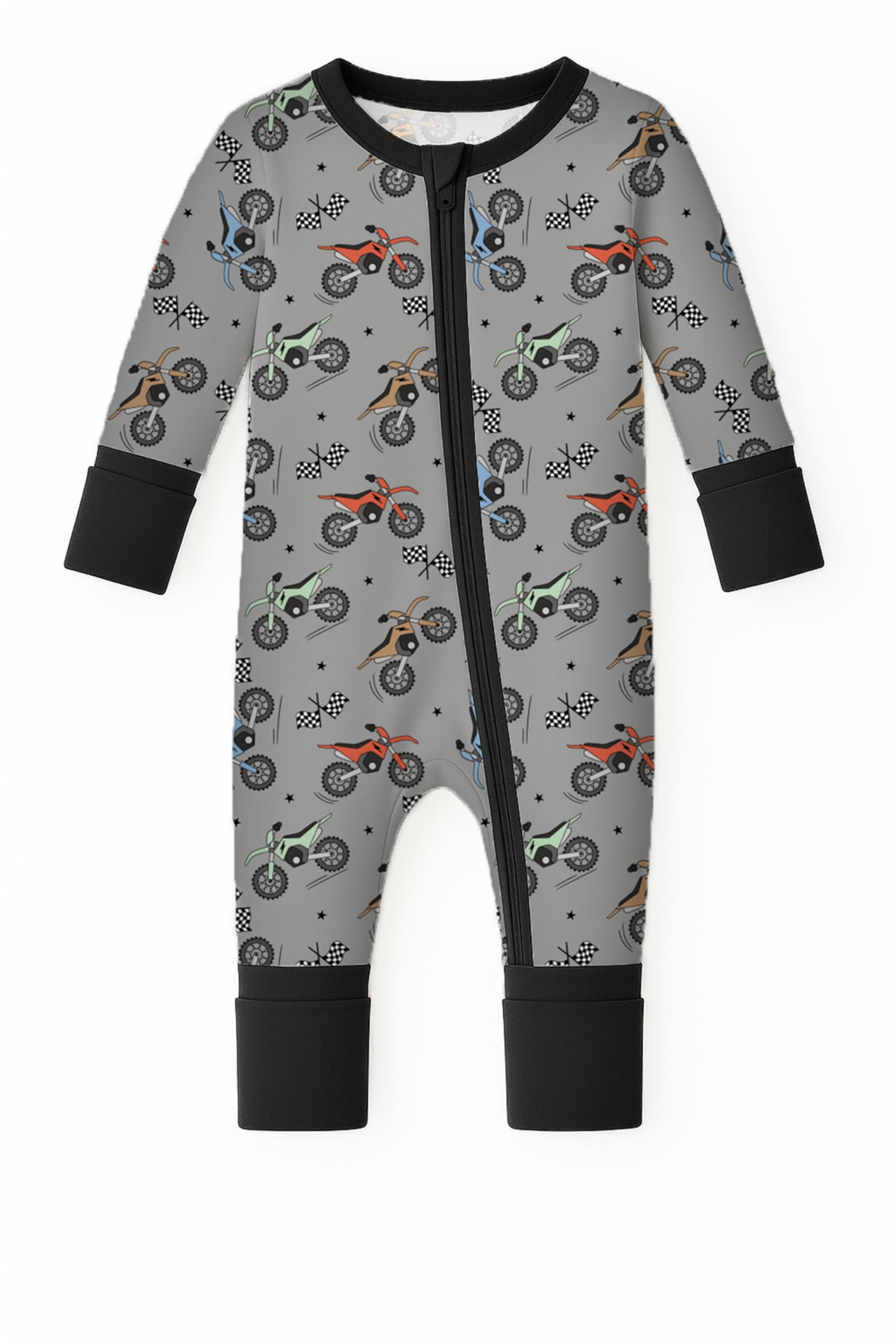 ITSY BITSY BOUTIQUE Viscose Bamboo Baby Pajamas - Boys and Girls Footie Sleeper Convertible 2-Way Zipper Sleeper