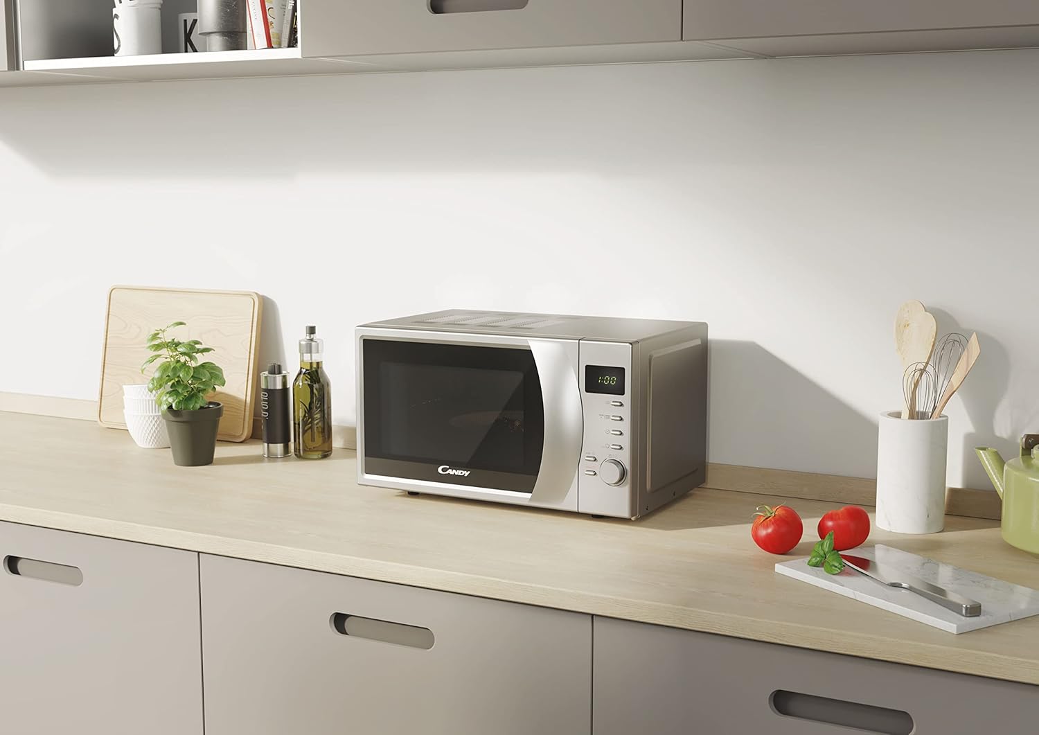 Candy CMG2071DS Forno a Microonde con Grill, 20 Litri, 700 W, 6 Livelli di Potenza, Funzione Scongelamento, Blocco Bambini, 45,2x33,5x26,2 cm, Argento Candy CMG2071DS Forno a Microonde con Grill, 20 Litri, 700 W, 6 Livelli di Potenza, Funzione Scongelamento, Blocco Bambini, 45,2x33,5x26,2 cm, Argento