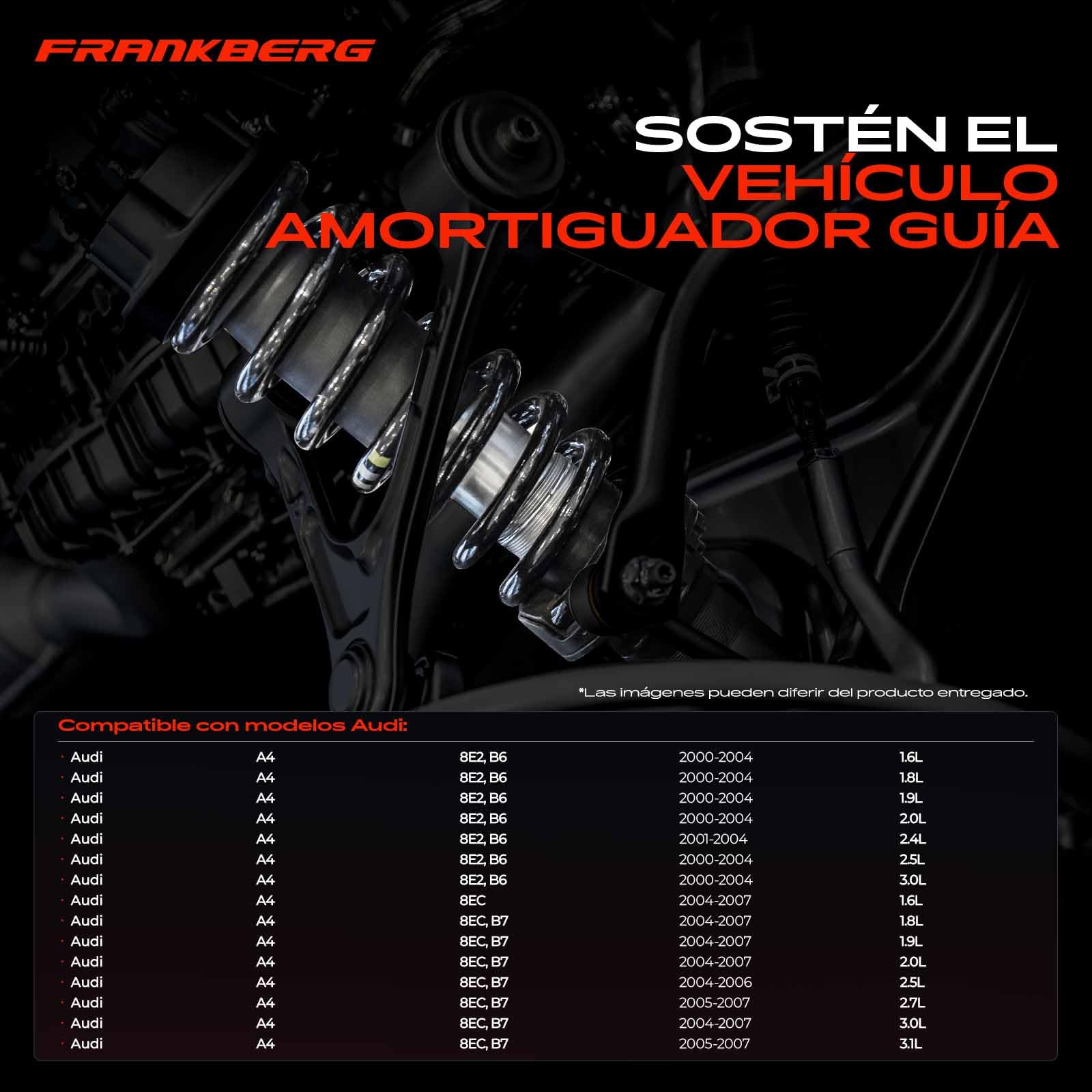 Frankberg 2x Muelles de chasis Muelles de suspensión Compatible con A4 8E2 A4 8EC Replace# RH6575
