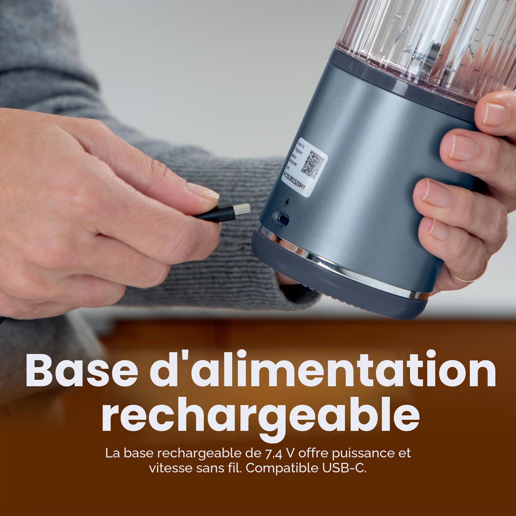 Ninja Blast BC151MB – Mélangeur portable sans fil, récipient de 532 ml, mélangeur personnel pour shakes et smoothies, sans BPA, couvercle étanche et bec verseur à gorgée, rechargeable par USB-C, passe
