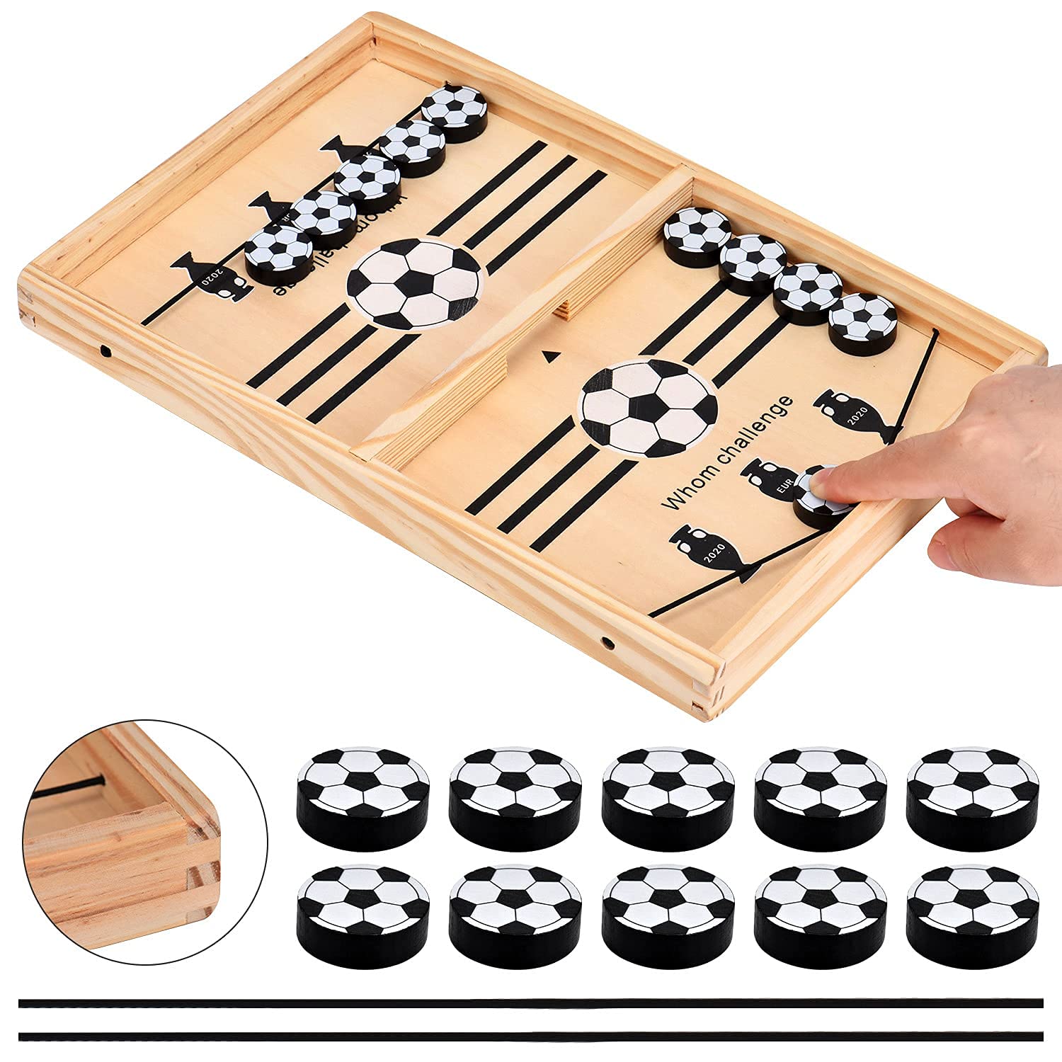 HERBASTRY Sling Puck Game,Fast Portable Table Board Game Desktop Sport Board Game for All Age Group for Kids and Adults, Tabletop Slingshot Games Toys for Boys and Girls 3