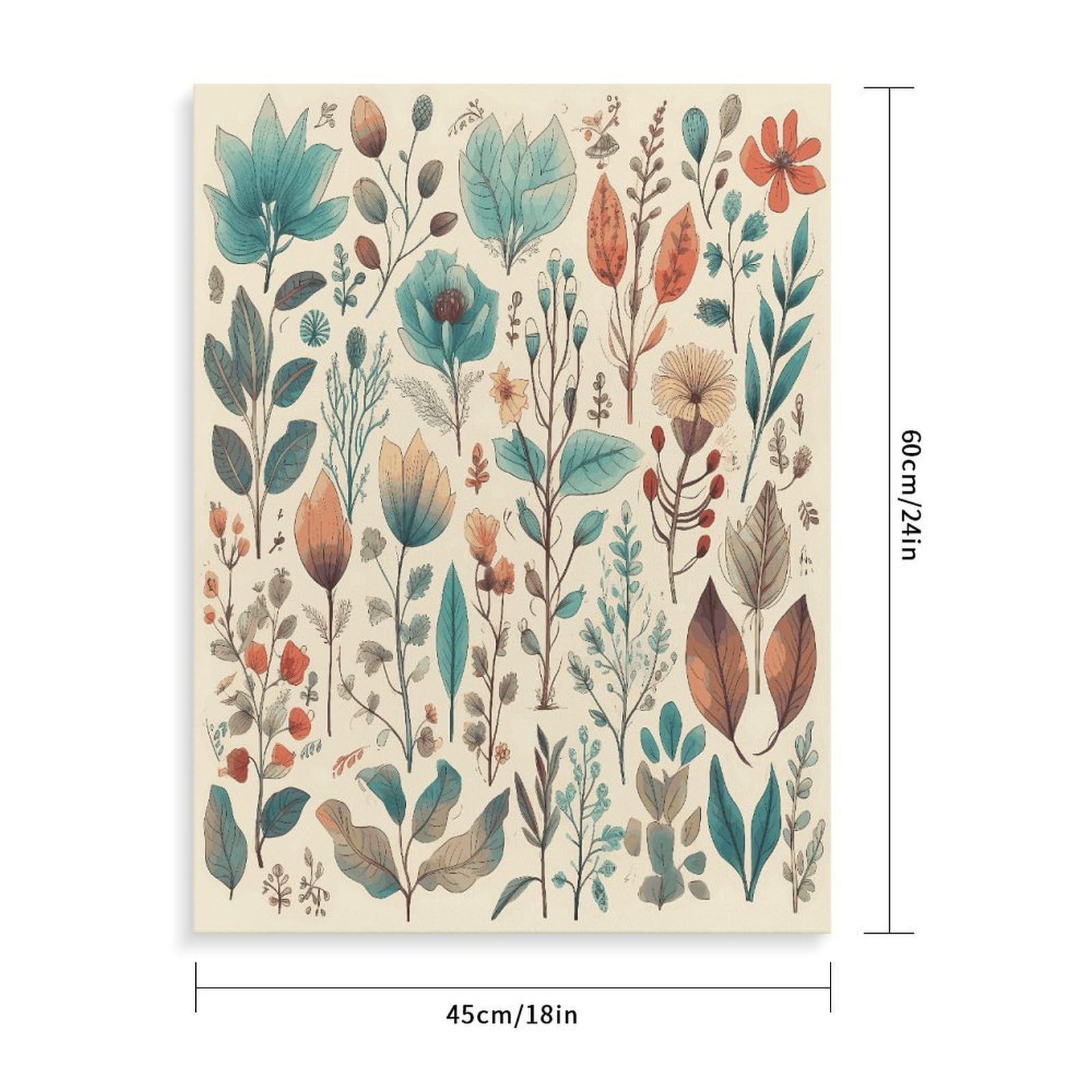 LPAGBCNU Malen nach Zahlen mit Blumen und Blättern, Set für Erwachsene, Anfänger, Erwachsene, Malen nach Zahlen, Kits auf Leinwand, DIY-Acryl-Ölfarben, Malerei mit Pinseln für Geschenk, Heimdekoration