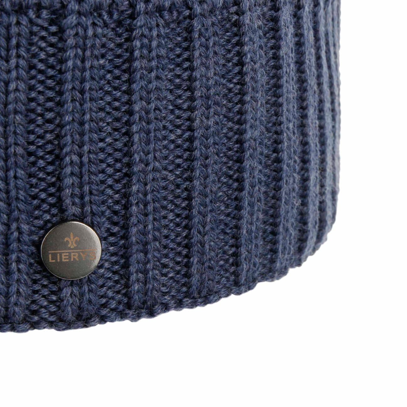 LIERYS Berretto Maglia Lana Merino Uomo Made in Germany Coste Autunno Inverno