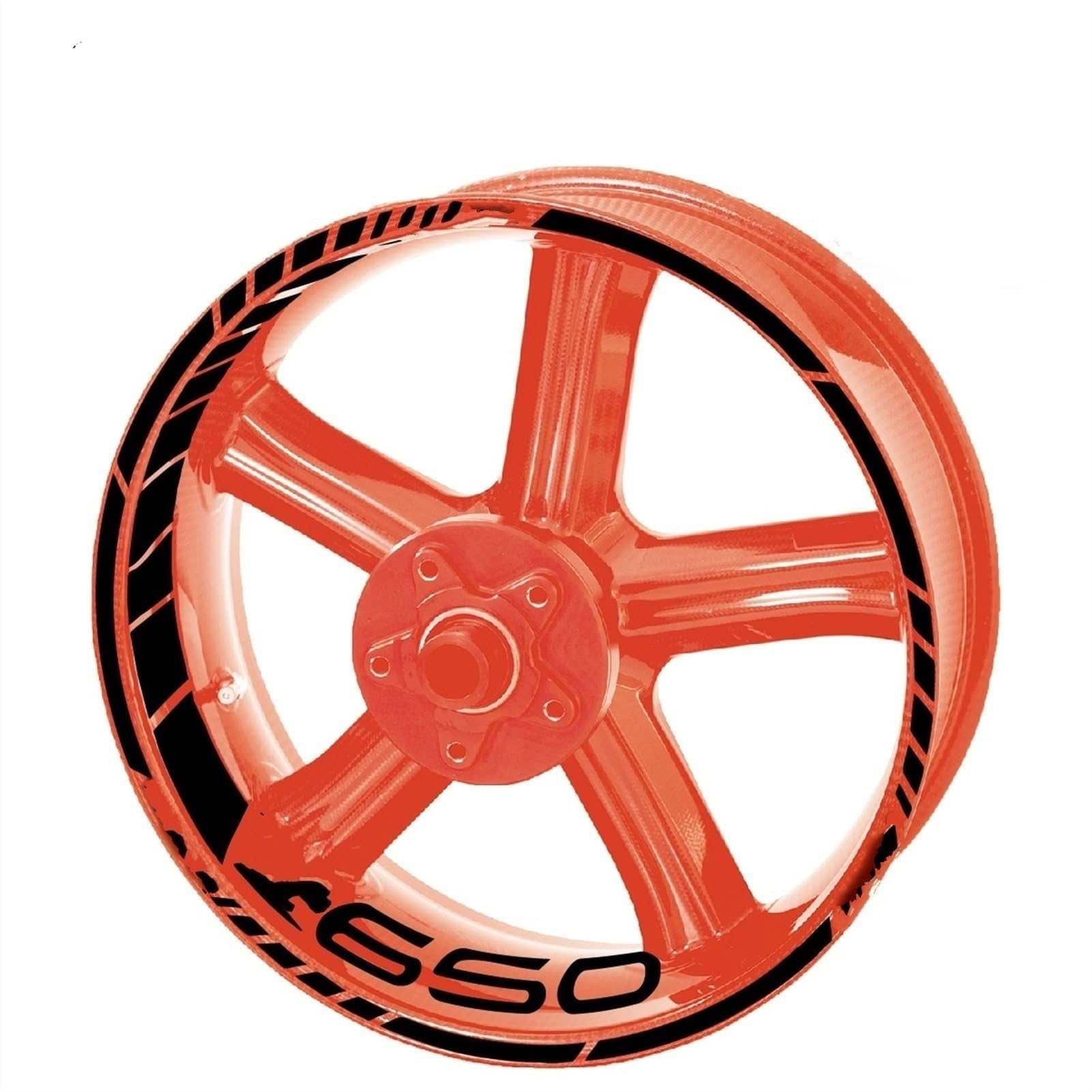 Motorcycle Hub Stickers Waterproof Reflective Rim Stripe Decals for Kawasaki Z750 Z800 Z900 Z1000 Decorative(Color13)
