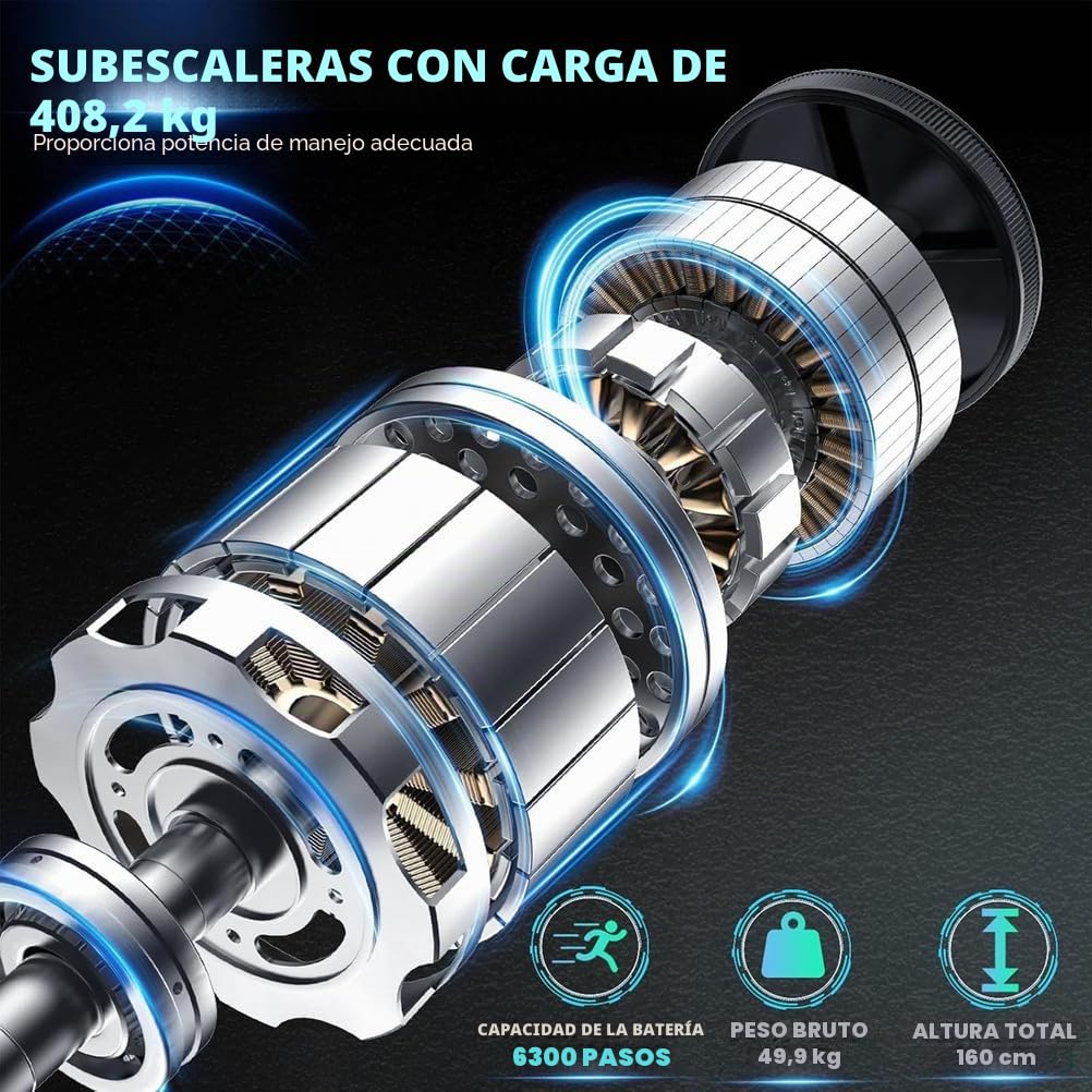 Genérico Subida De Escaleras EléCtrica Carretilla De Mano De Carga De 400kg Carretilla MóVil para Subir Escaleras De Servicio Pesado con Li-BateríA para Distribución LogíStica Almacén