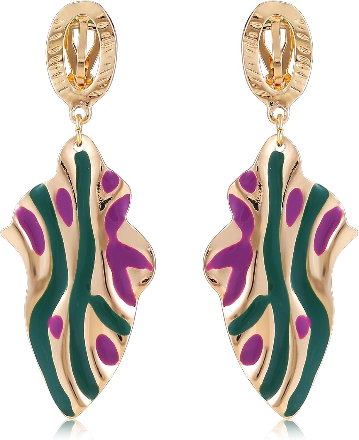 Clip On Earrings for Women Non Pierced Metal Earrings Retro Fashion Jewelry Multiple Styles