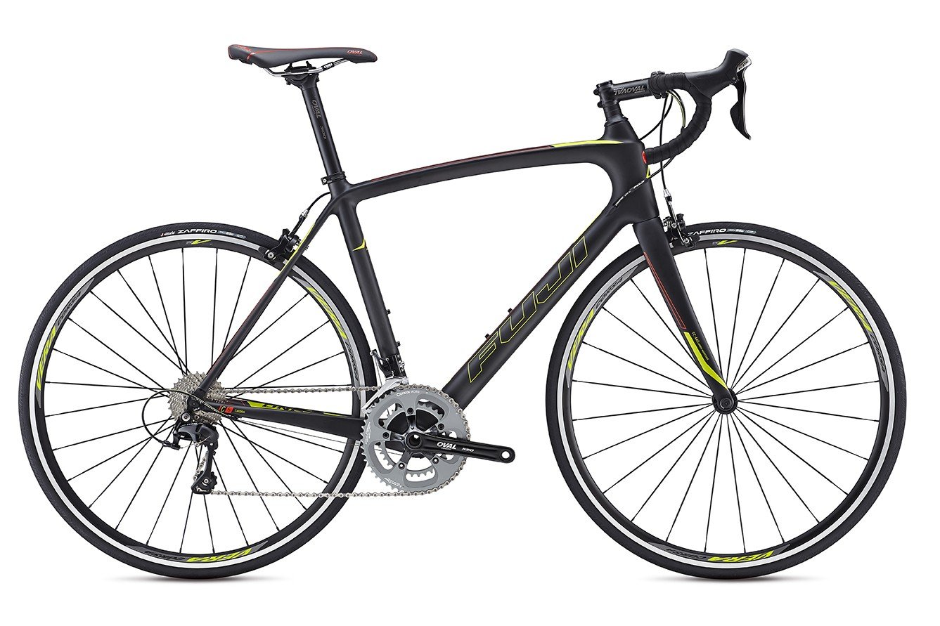 Fuji Gran fondo classico 1.3 28 pollici per bici da corsa nero/lime (2016), 55