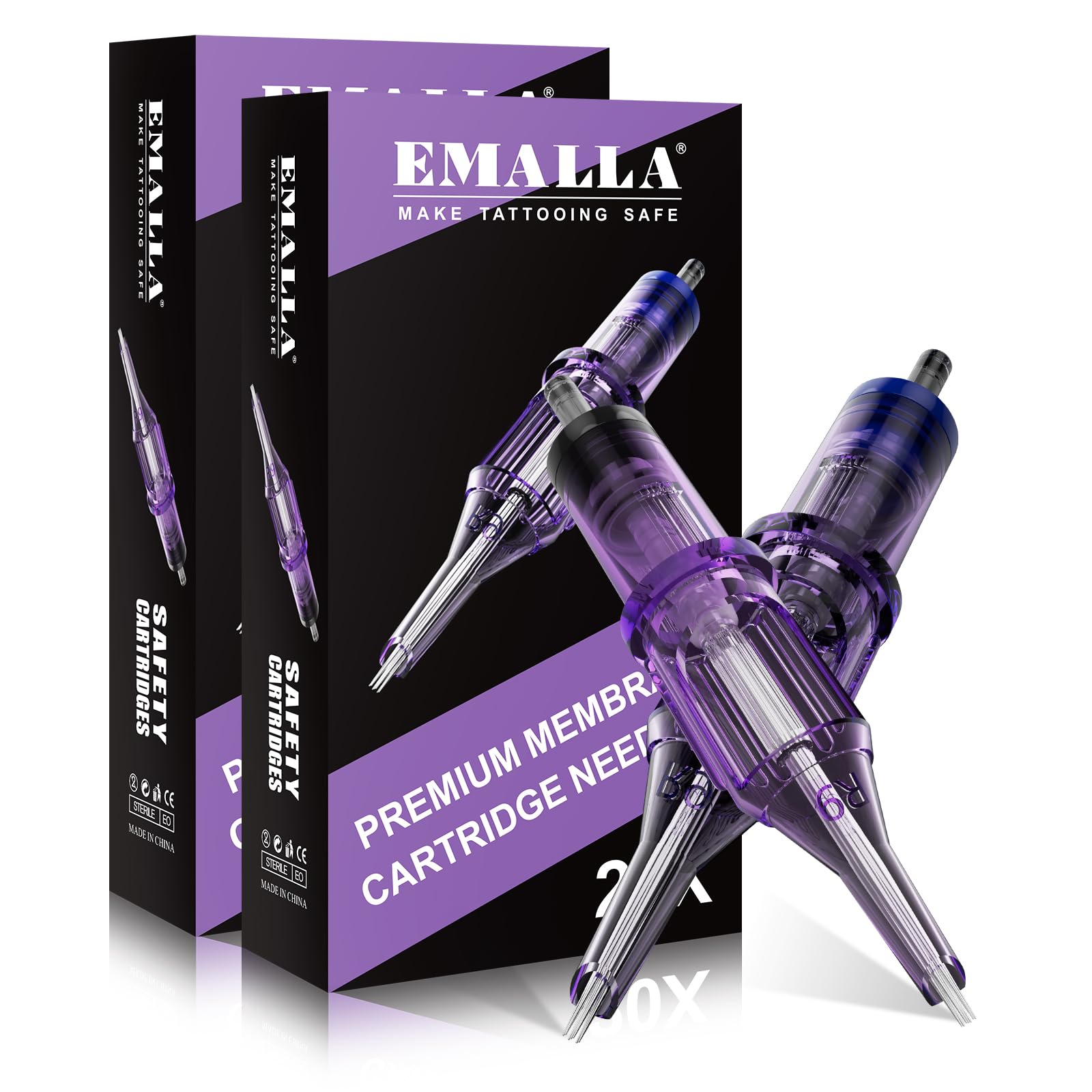 Cartuchos 40 Mix - Emalla Cartuchos Desechables 1003RL 1005RL 1207RS 1209RS Round Liner Shader Cartuchos para Artistas