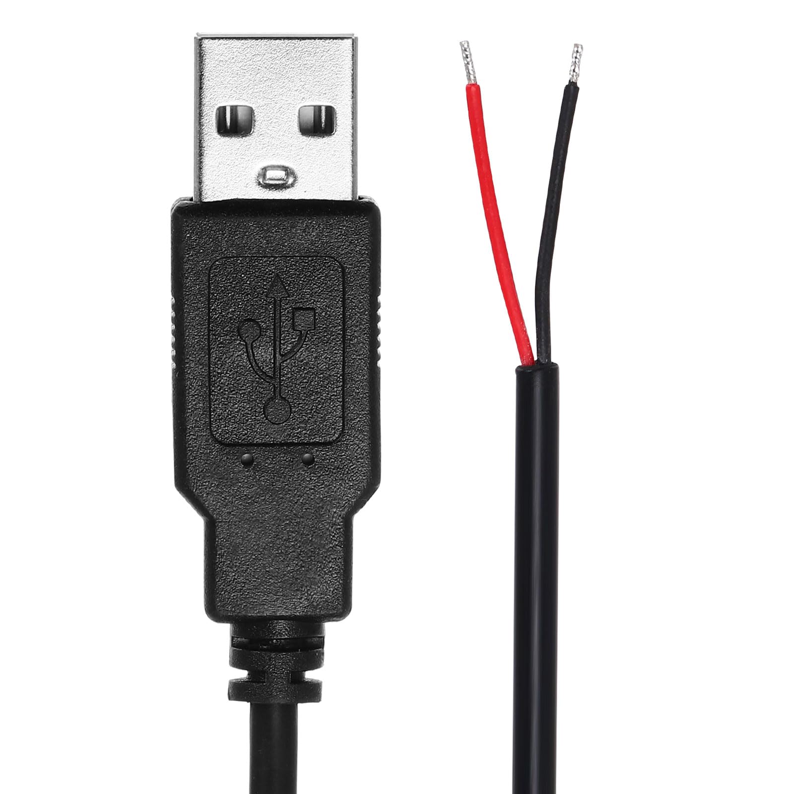 Amazon.co.jp: uxcell 0.6M/2フィート USB A 2.0メスプラグ裸線