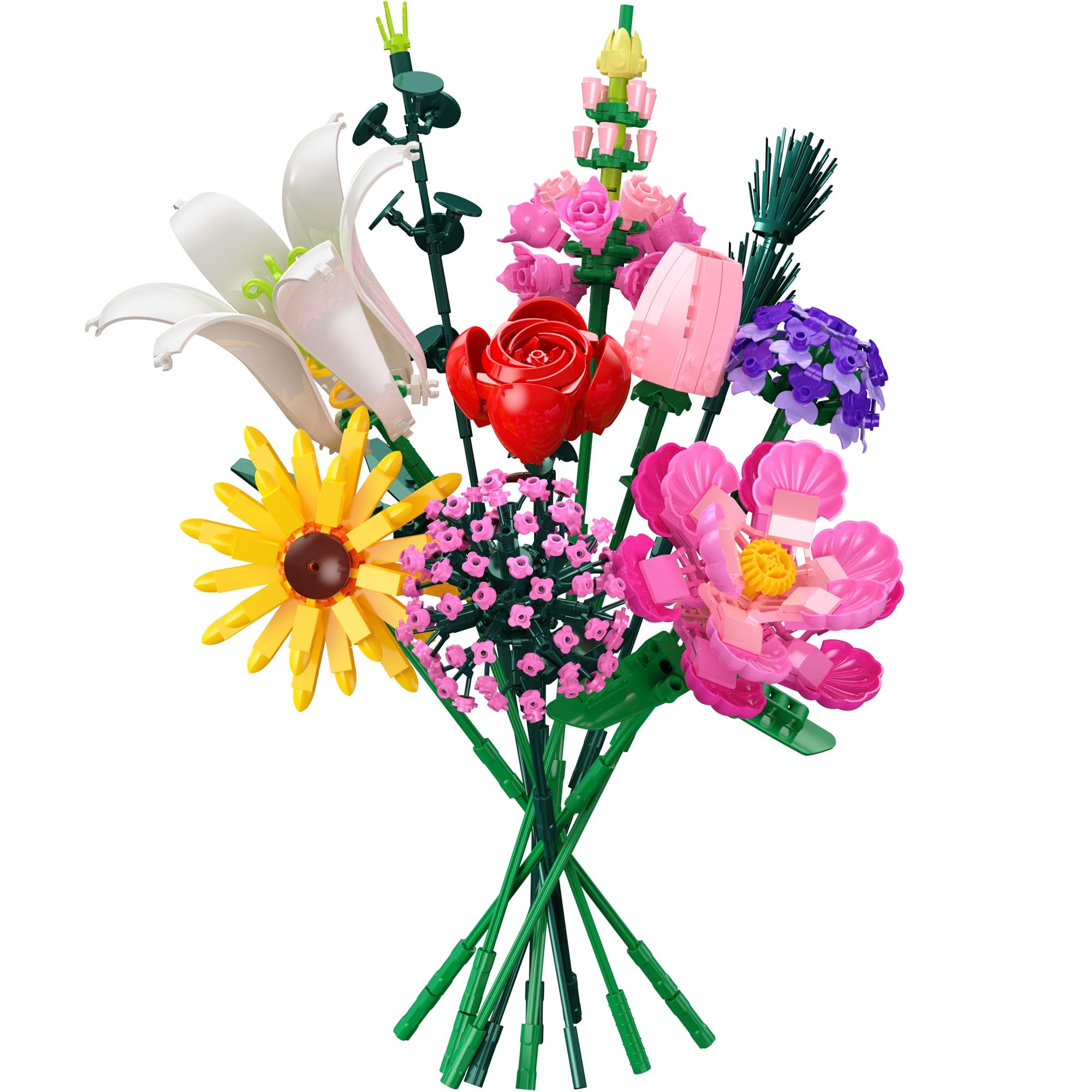Bloques de Construcción Ramo de Flores, 699 PCS Colección Botánica Flowers Eternas, 10 Flore Artificiales, Regalo para Niños Cumpleaños, Adultos Día de la Madre, San Valentín y Aniversarios