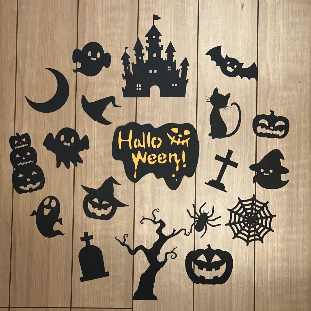 【中古】ハロウィンパーティー装飾フレーム19-332 Amazon.co.jp: ハロウィン 壁面飾り 19点セット : おもちゃ