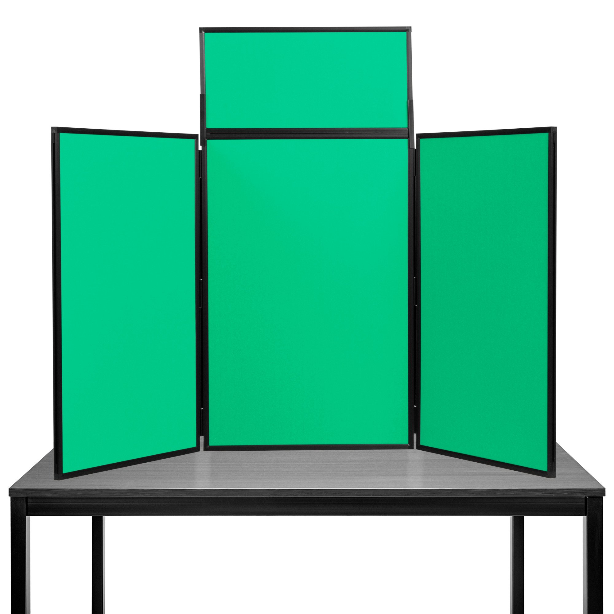 Panelwarehouse Maxi Desktop Folding Display Board Stand Green with Black Frame