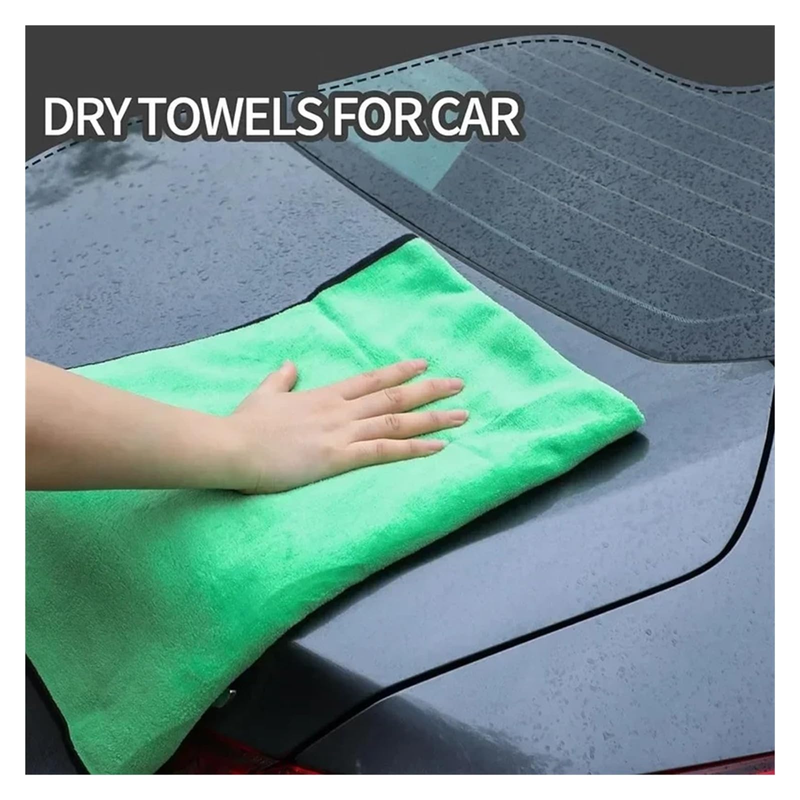 Microfiber Cleaning Towels - 5 10 20 Packs Ultra Absorbent Car Drying Detailing Cloths Wash Rag Set for — view 3