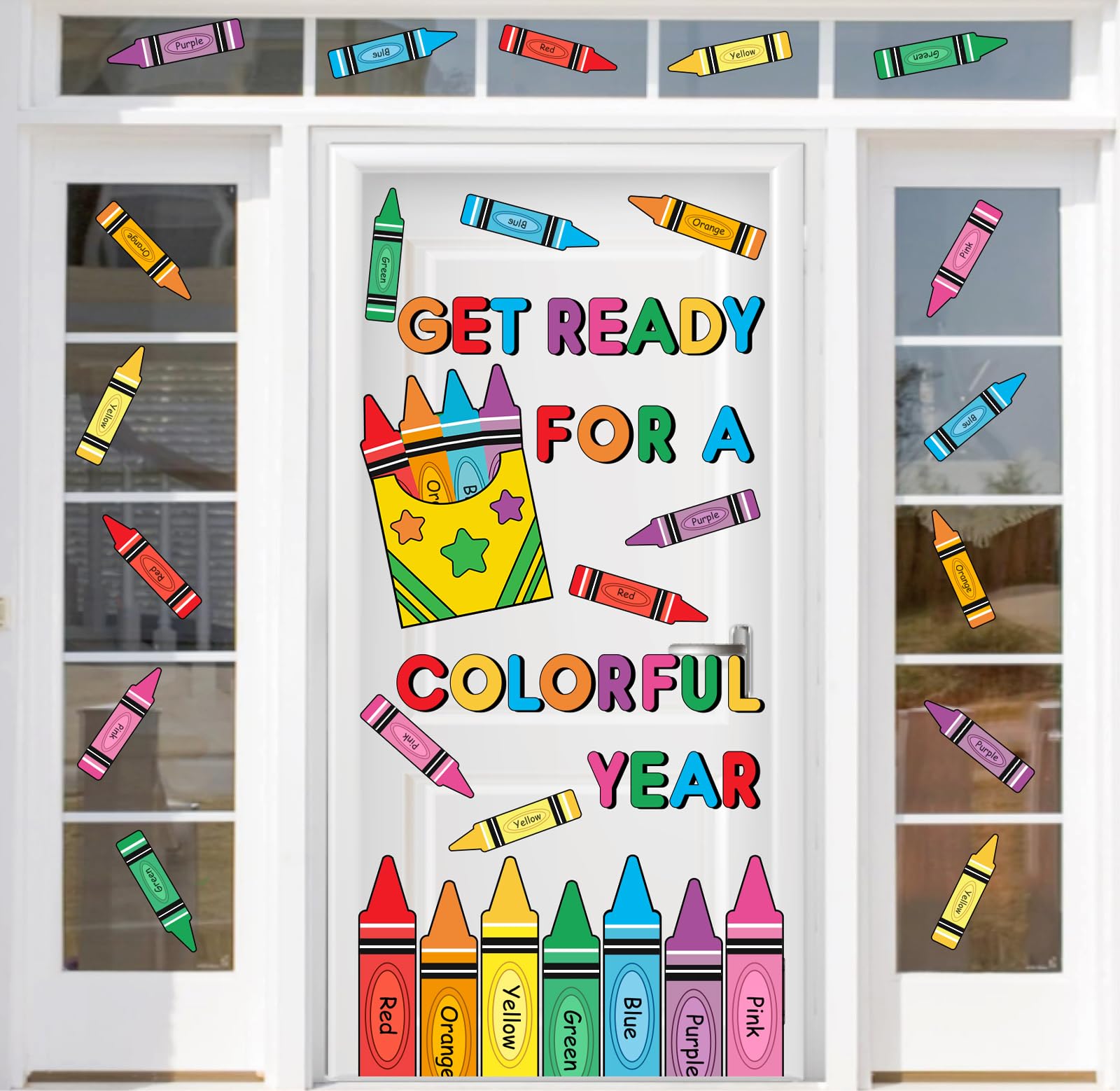 JarThenaAMCS Colorful Year Door Stickers