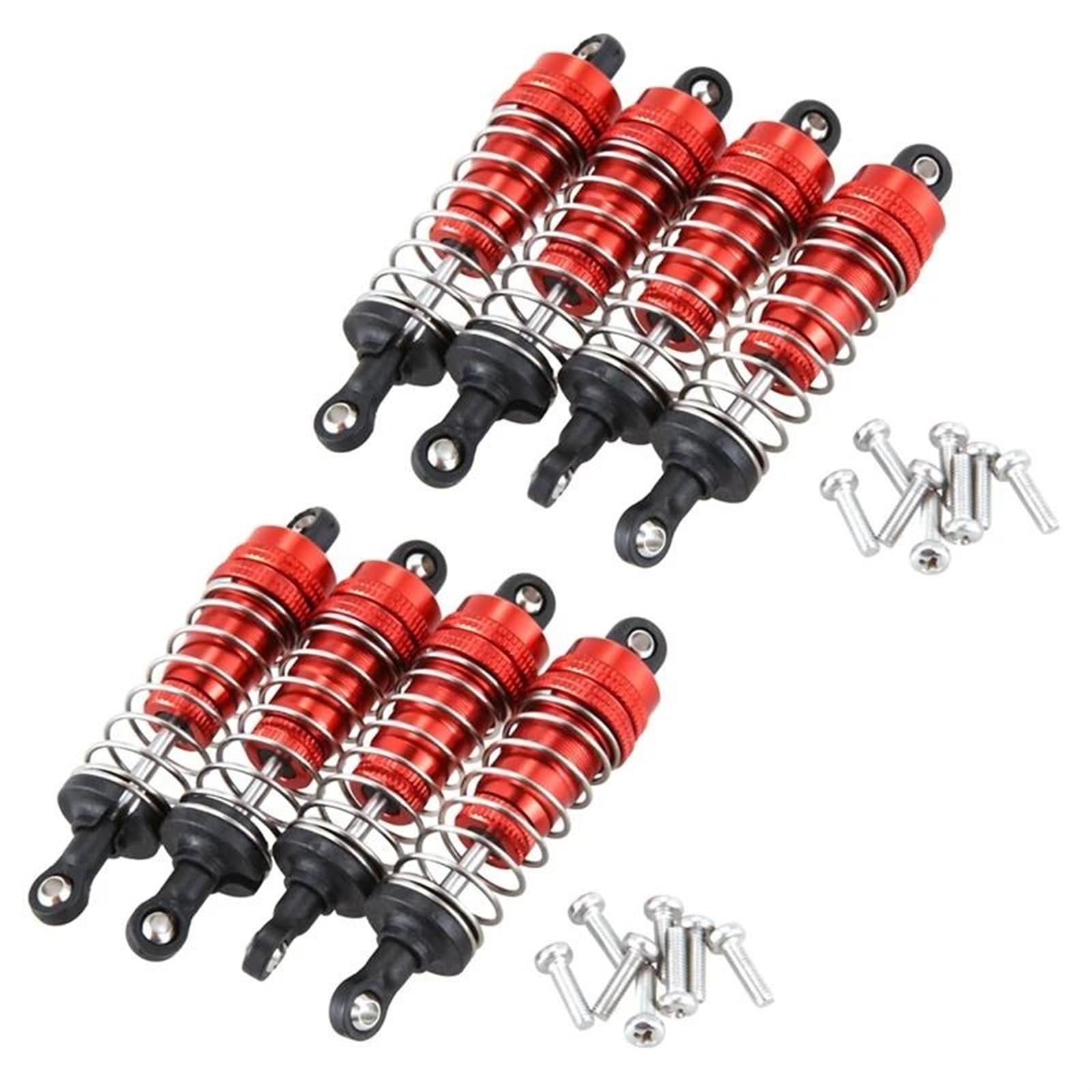 Compatible con Wltoys 144001 1/14 4WD RC Drift para Piezas De Coches Carreras 8 Uds Amortiguador Metal Accesorio Repuesto Piezas Amortiguador RC