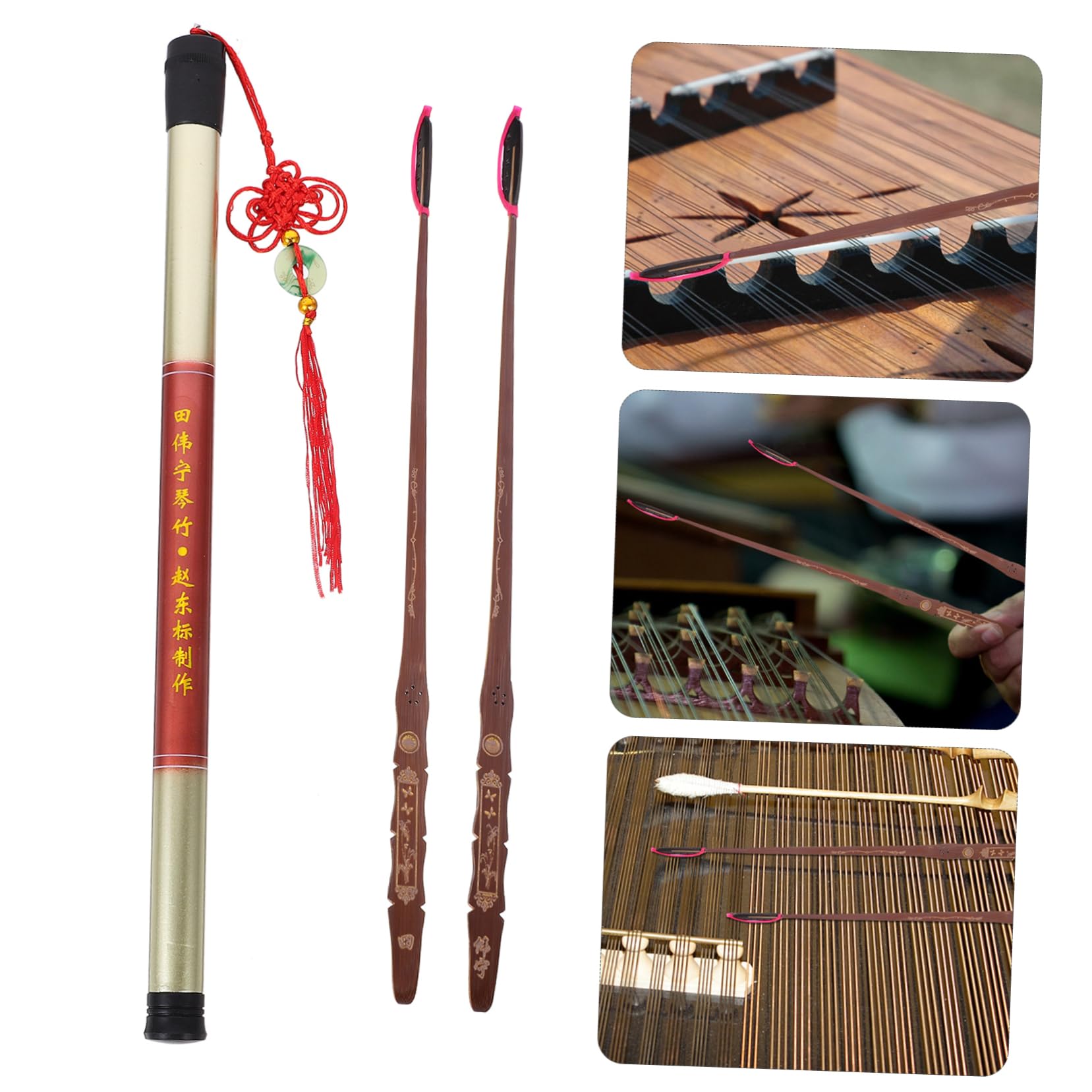 ULDIGI 2Pcs Ebony Head Dulcimer Jean Hitting Tools Durable Yangqin Accessories for Performance Enhances Sound and Musical Expression